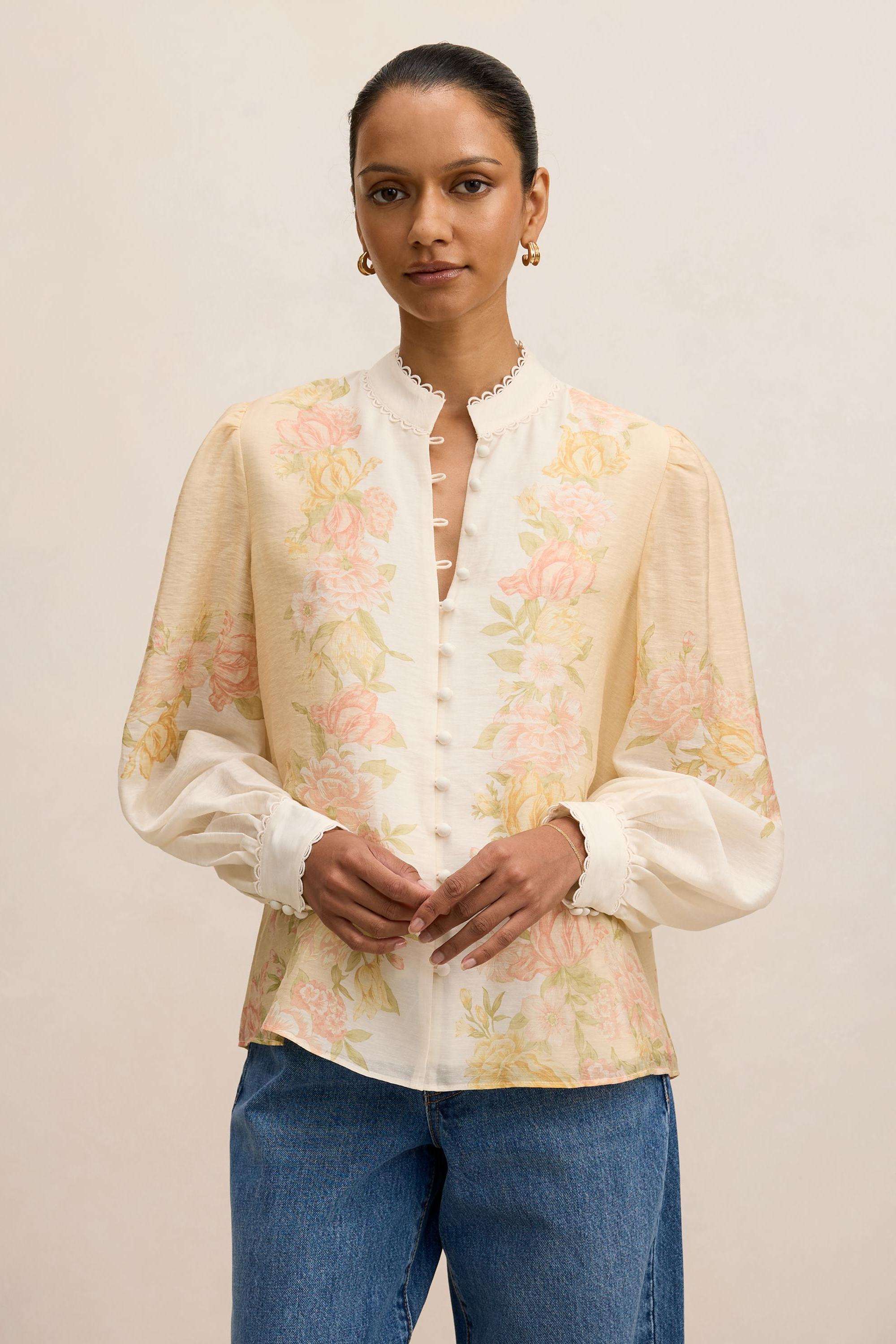 Solid-Blended-Fabric-Women-s-Top