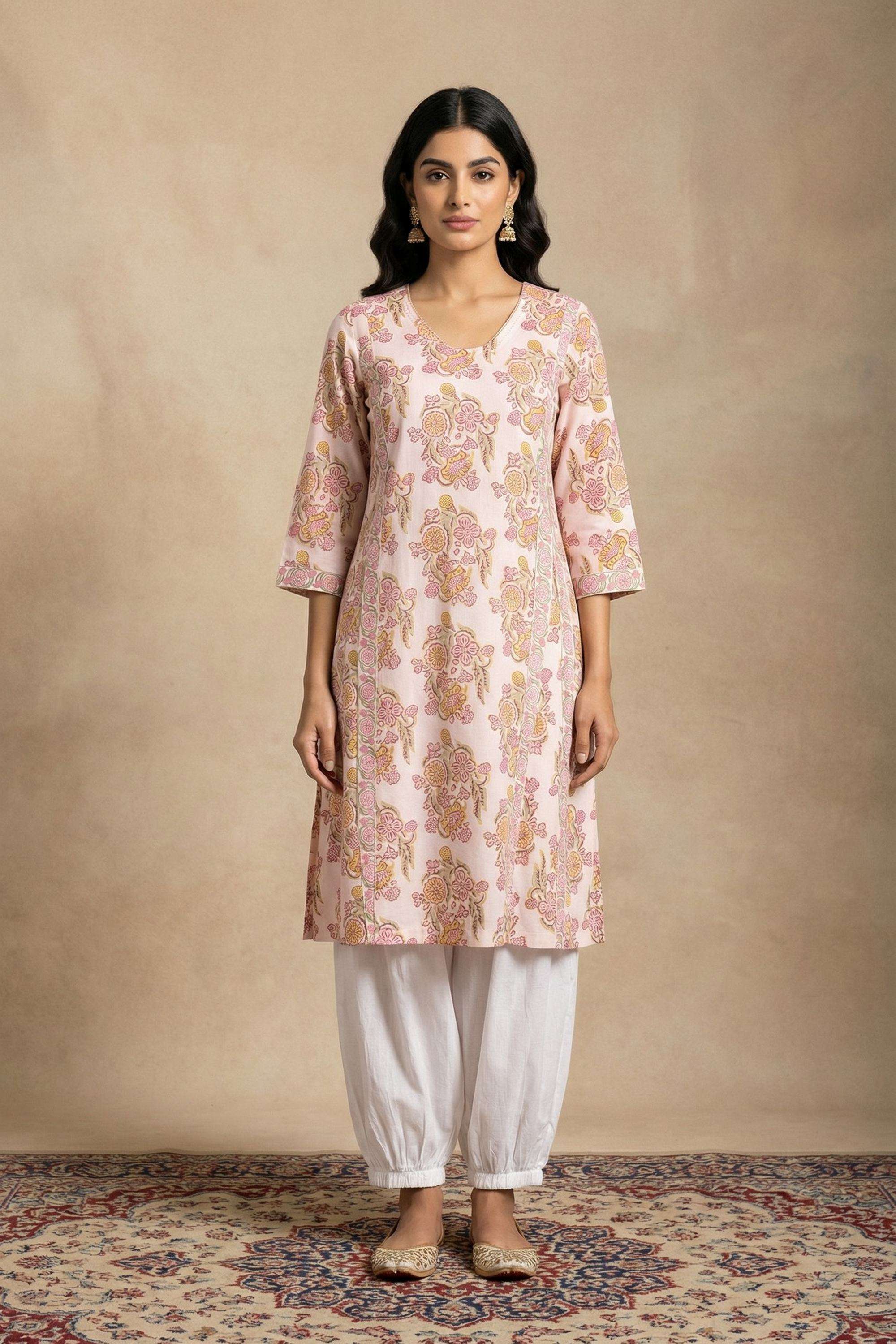 Printed-Cotton-Women-s-Festive-Wear-Kurta