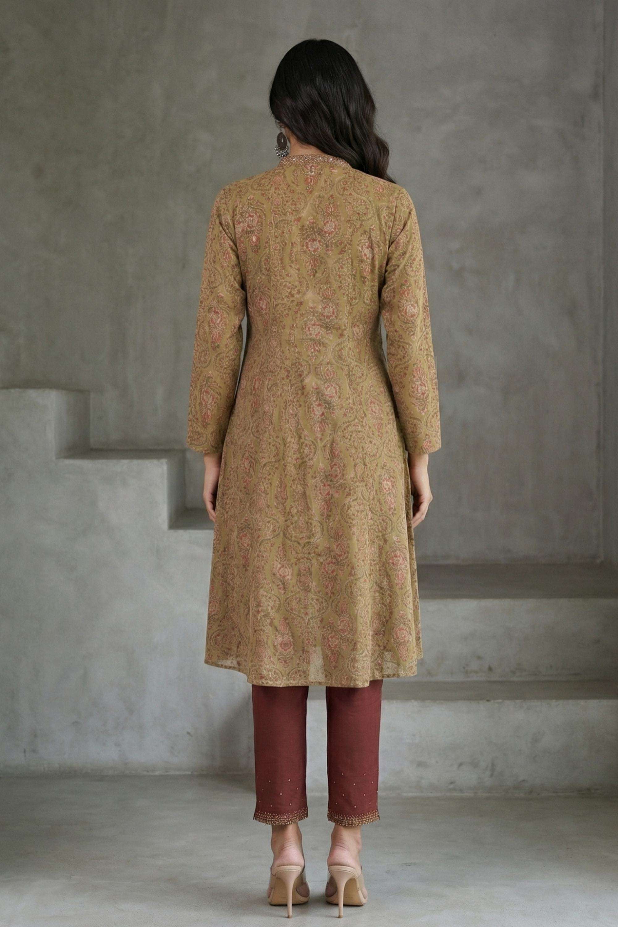 Printed-Cotton-V-Neck-Women-Kurta
