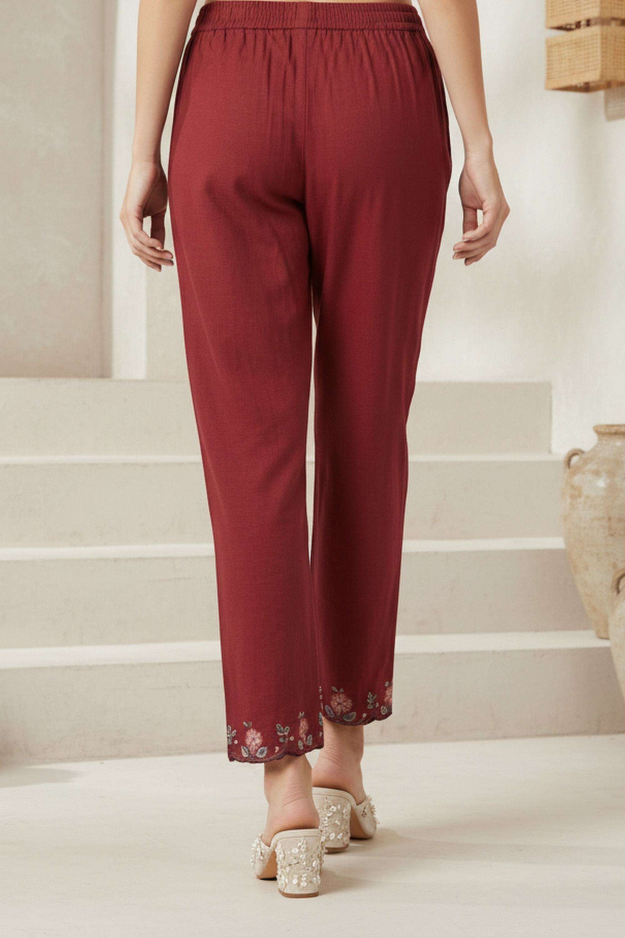 Embroidered-Straight-Fit-Cotton-Blend-Women-s-Ethnic-Pants
