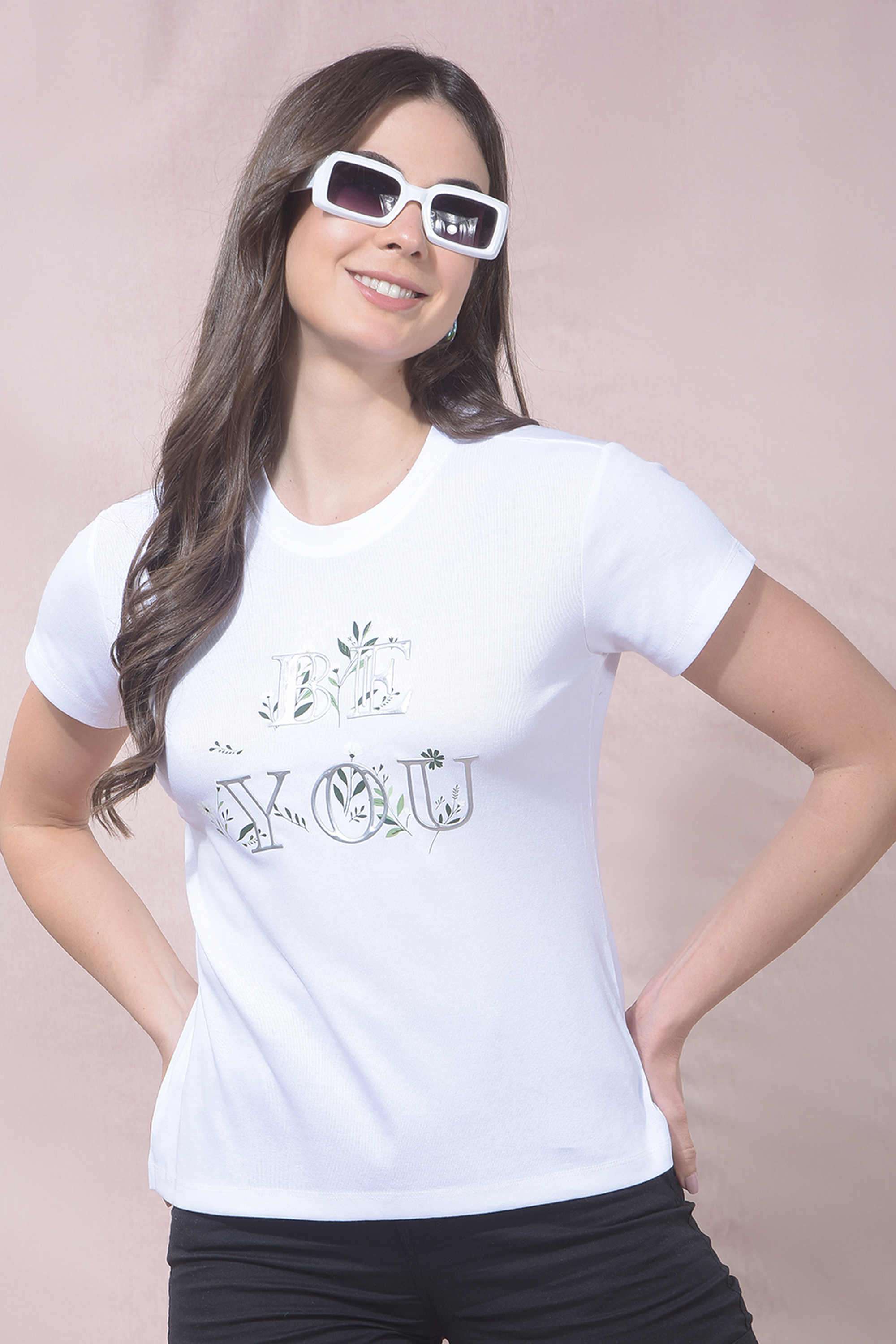 crimsoune club Printed Cotton Blend Round Neck Women's T-Shirt-picture-32