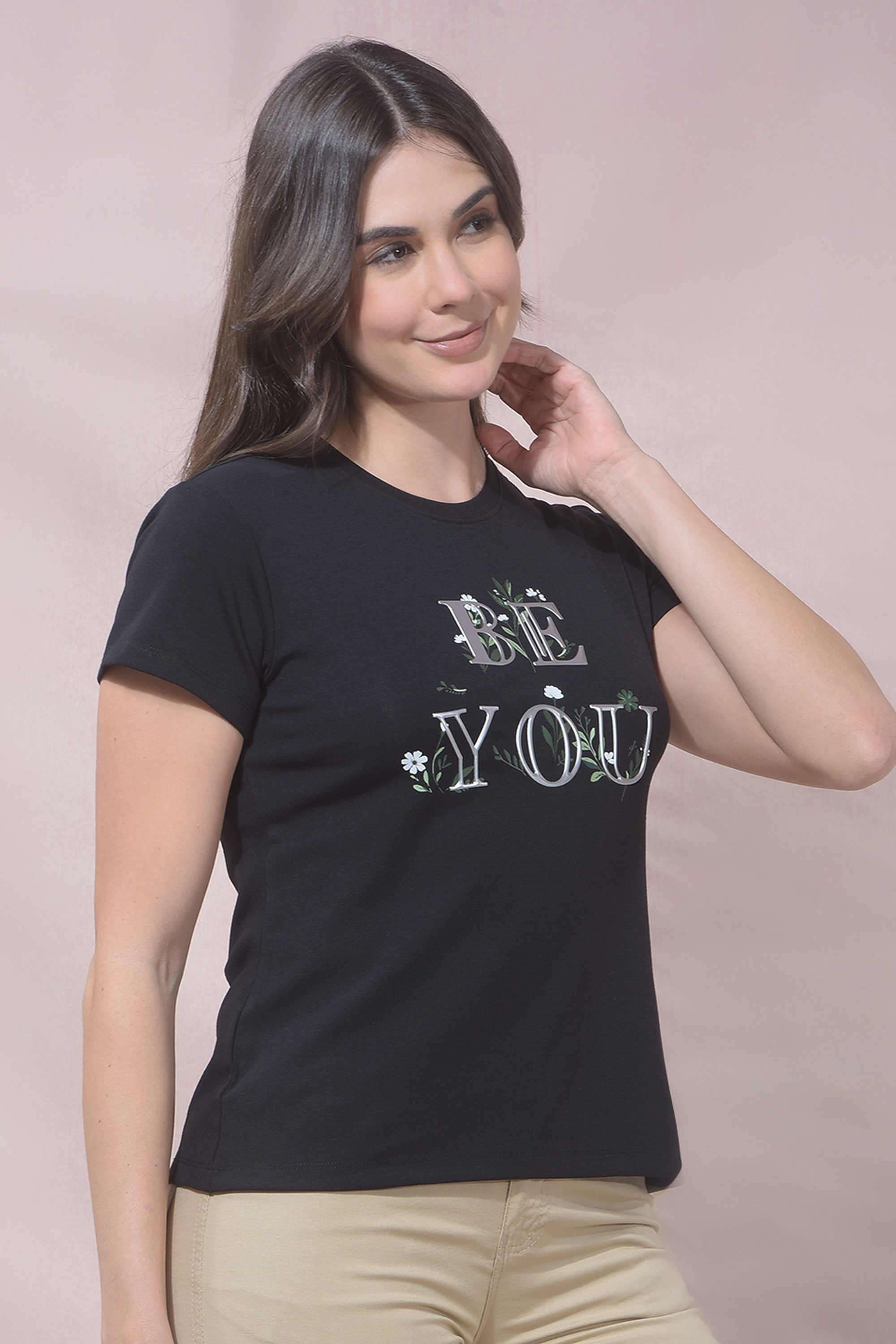 crimsoune club Printed Cotton Blend Round Neck Women's T-Shirt-picture-13