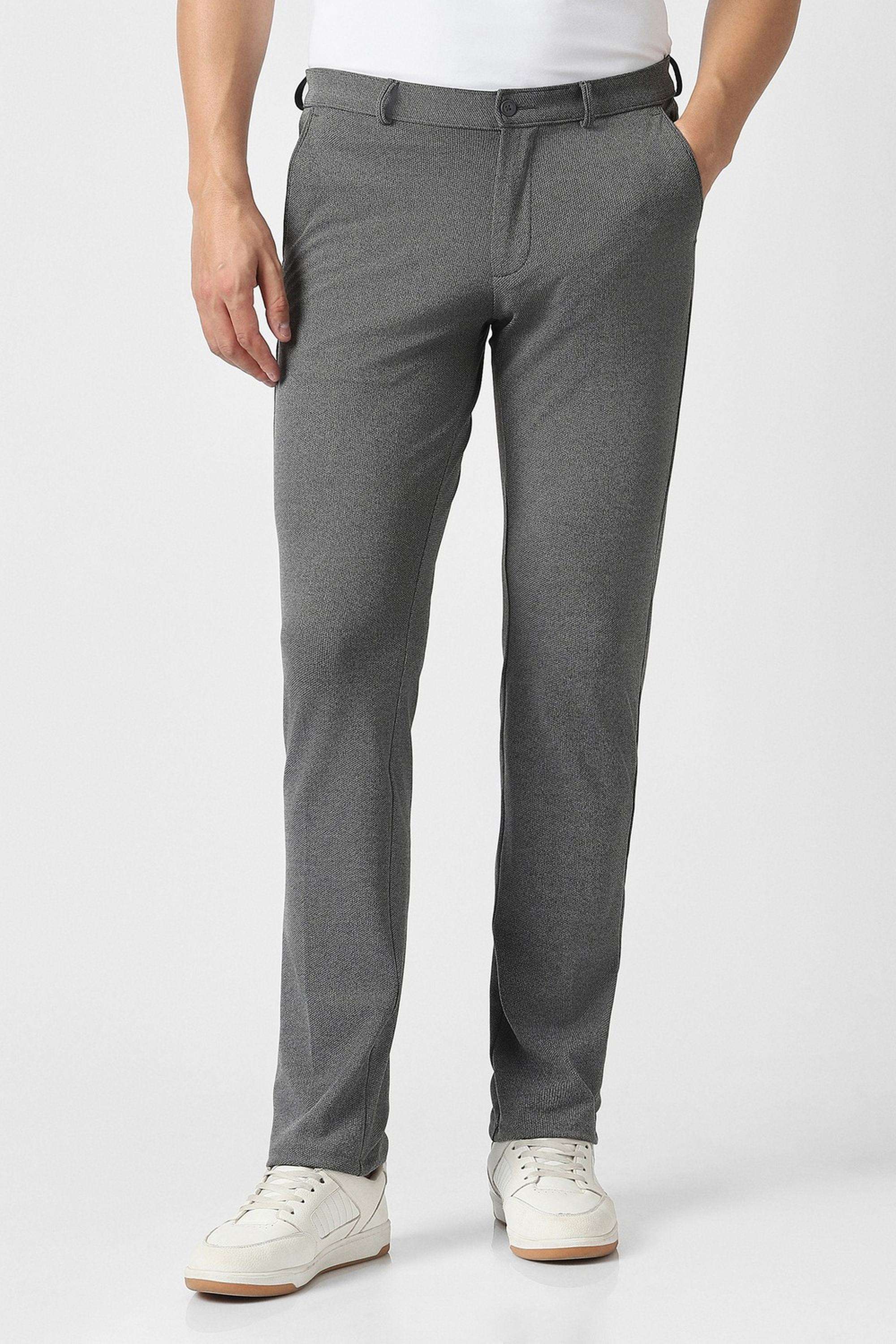 Textured-Polyester-Viscose-Slim-Fit-Men-s-Casual-Trousers