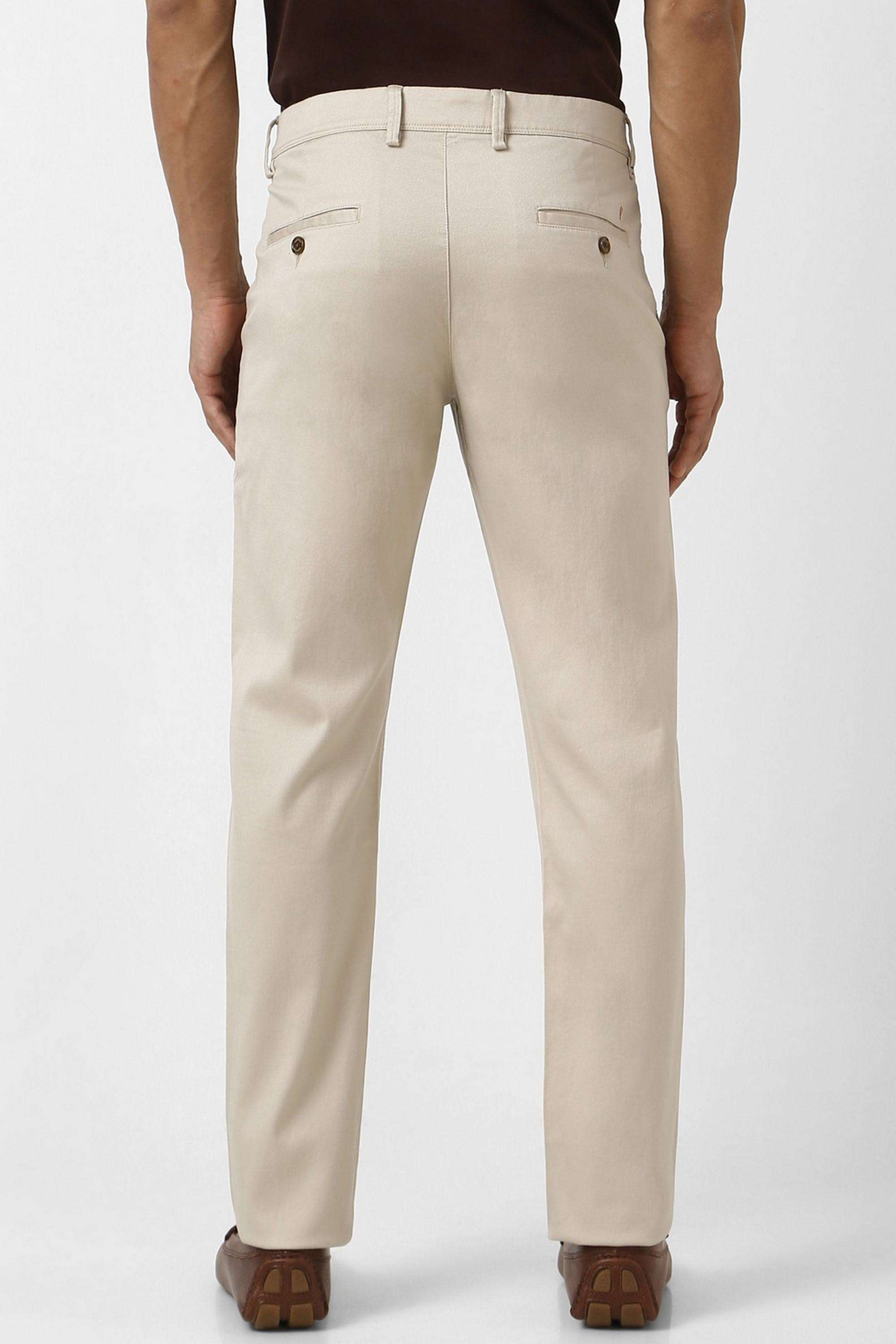 Solid-Cotton-Blend-Slim-Fit-Men-s-Casual-Trousers