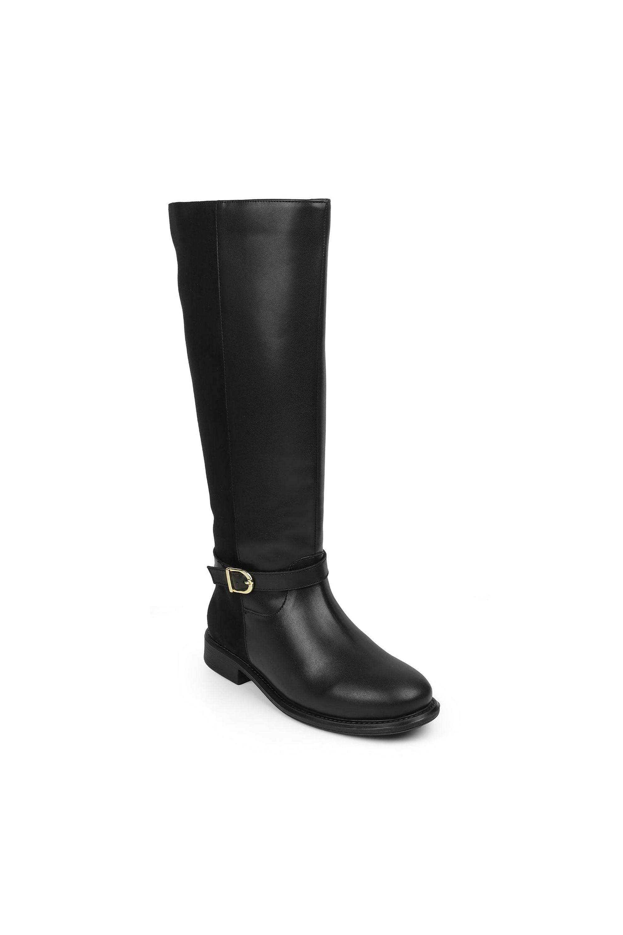 Simple-Synthetic-Slip-On-Women-s-Boots