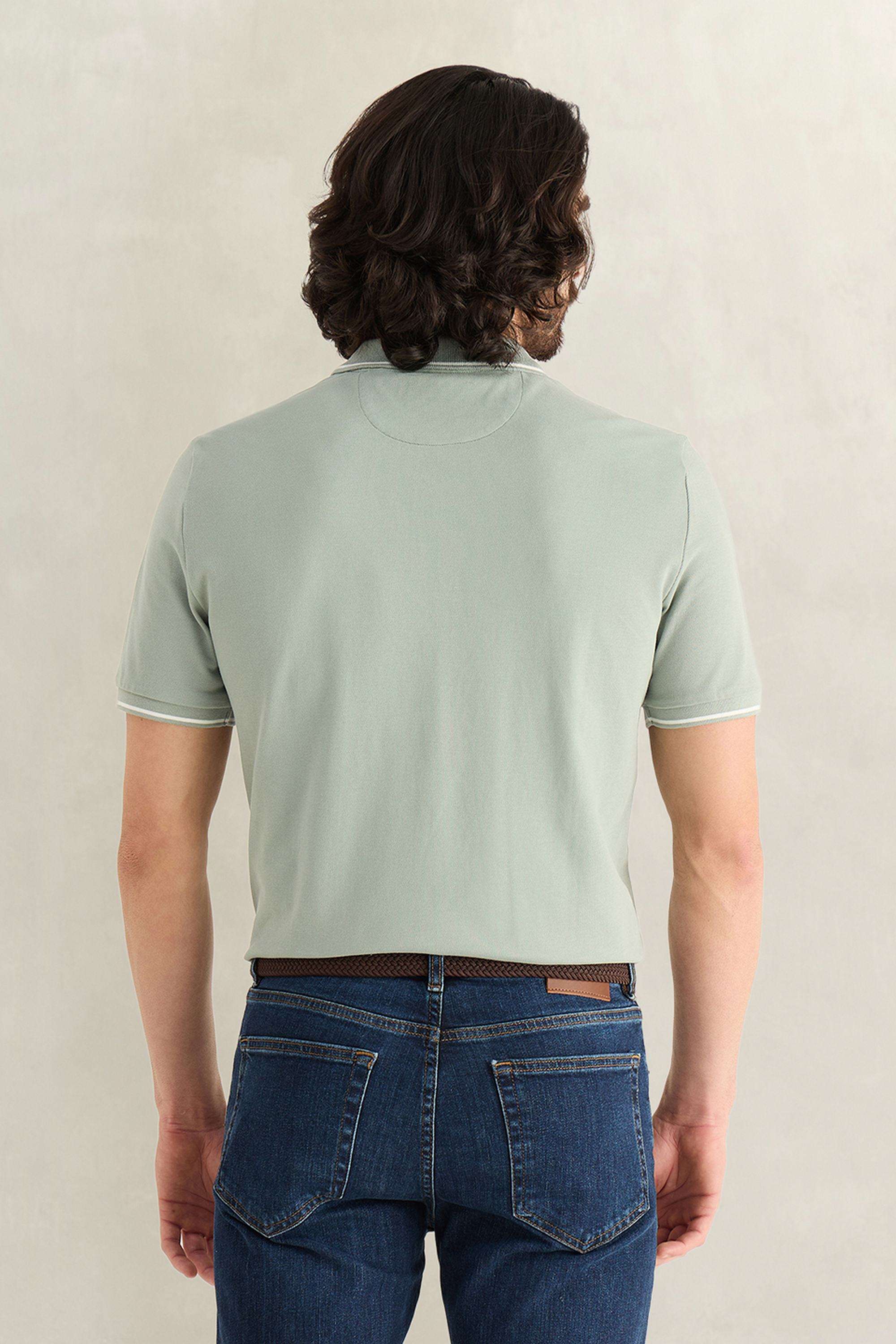 Solid-Cotton-Blend-Polo-Men-s-T-Shirt