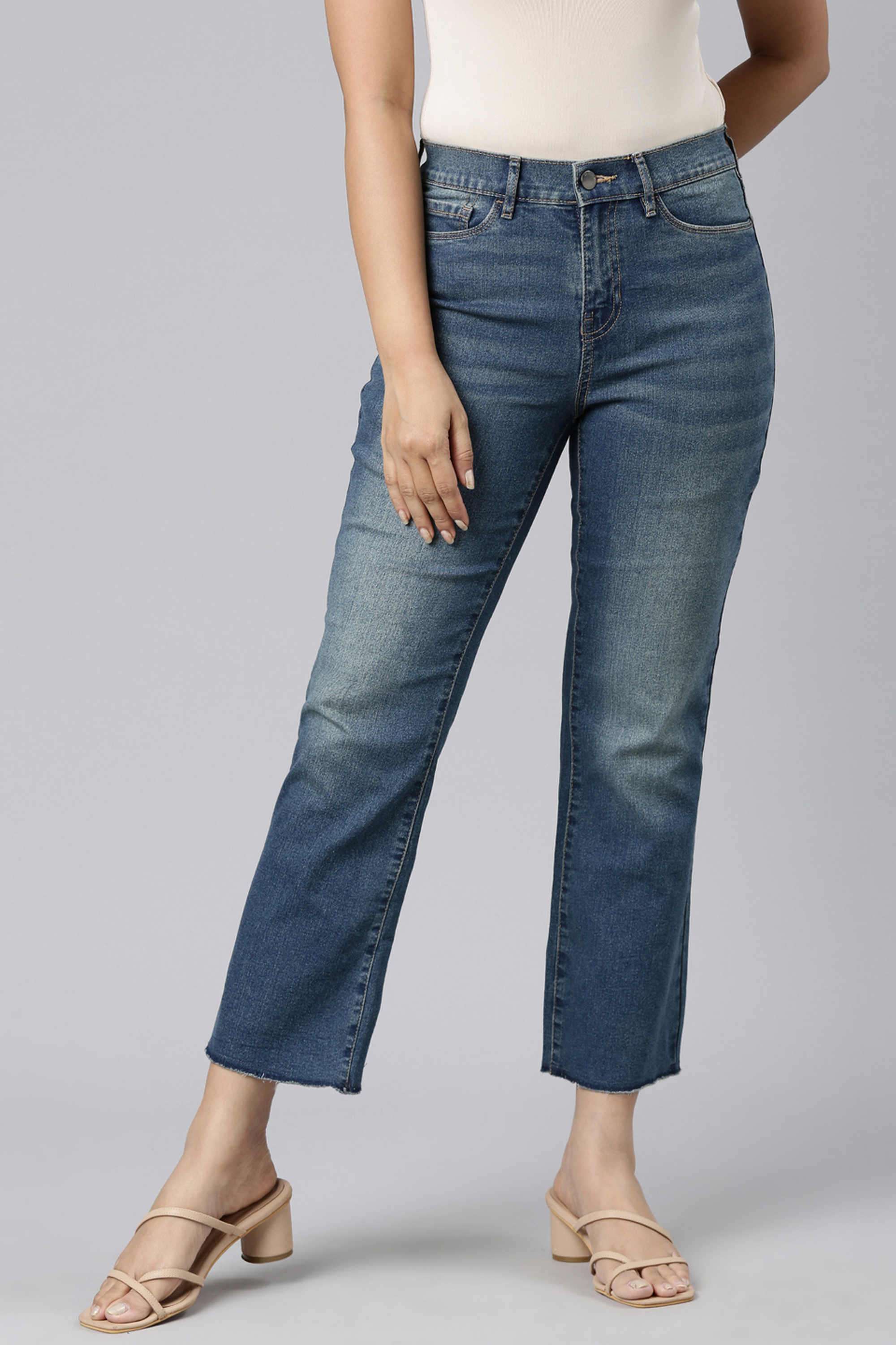 go colors Solid Crop Cotton Women's Jeggings-picture-25