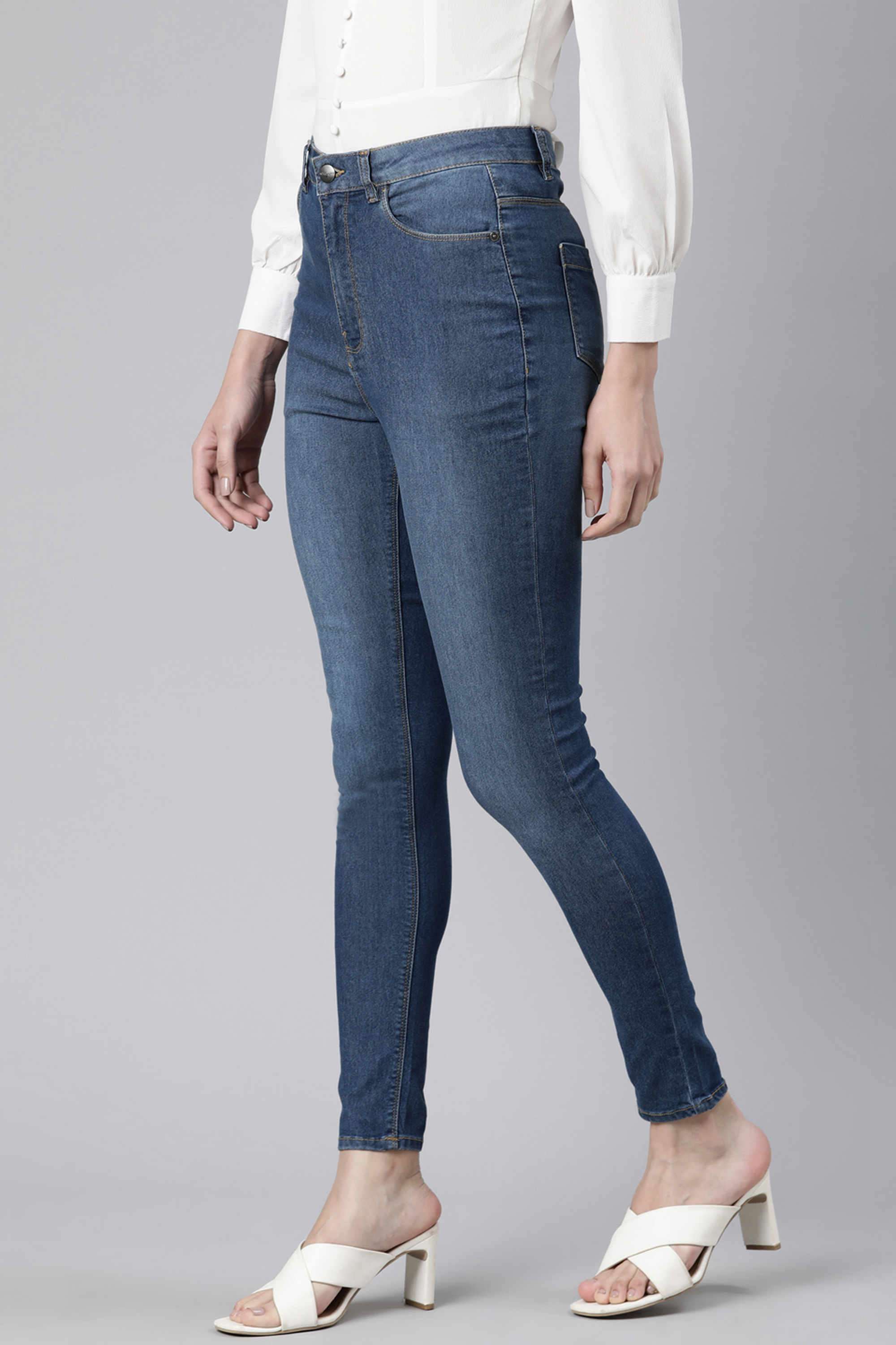 Solid-Ankle-Length-Cotton-Women-s-Jeggings