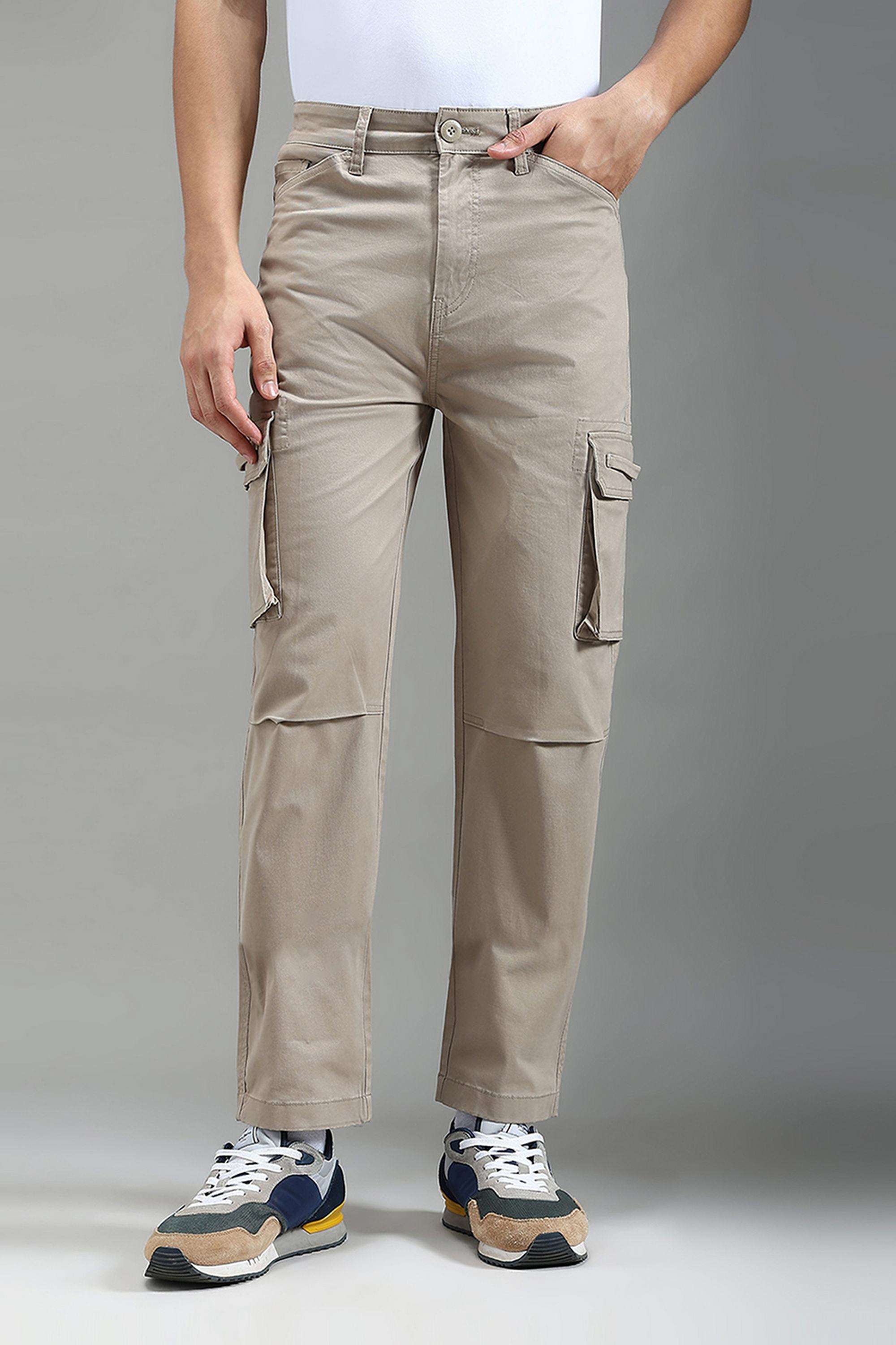 Solid-Cotton-Stretch-Regular-Fit-Men-s-Casual-Trousers