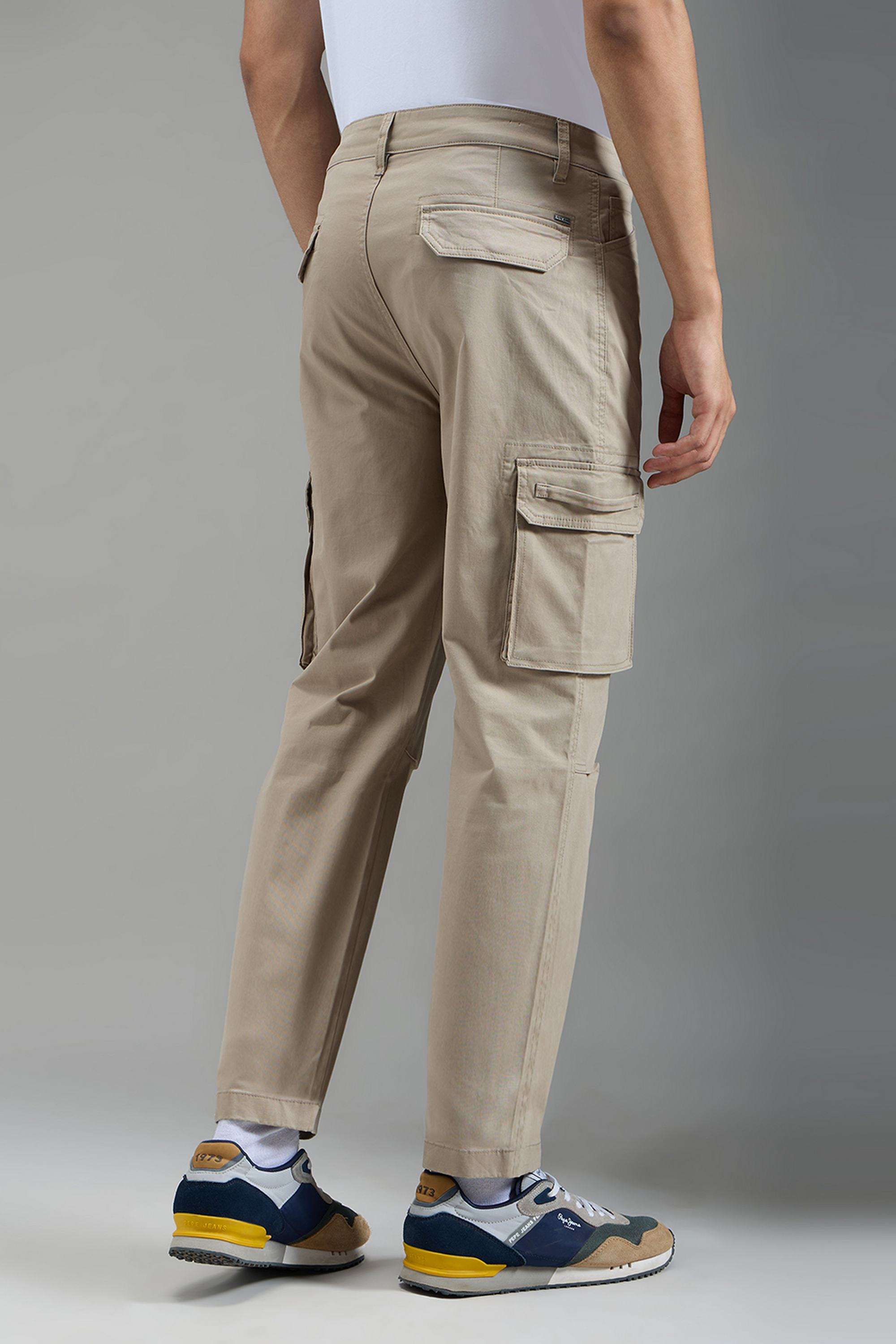 Solid-Cotton-Stretch-Regular-Fit-Men-s-Casual-Trousers
