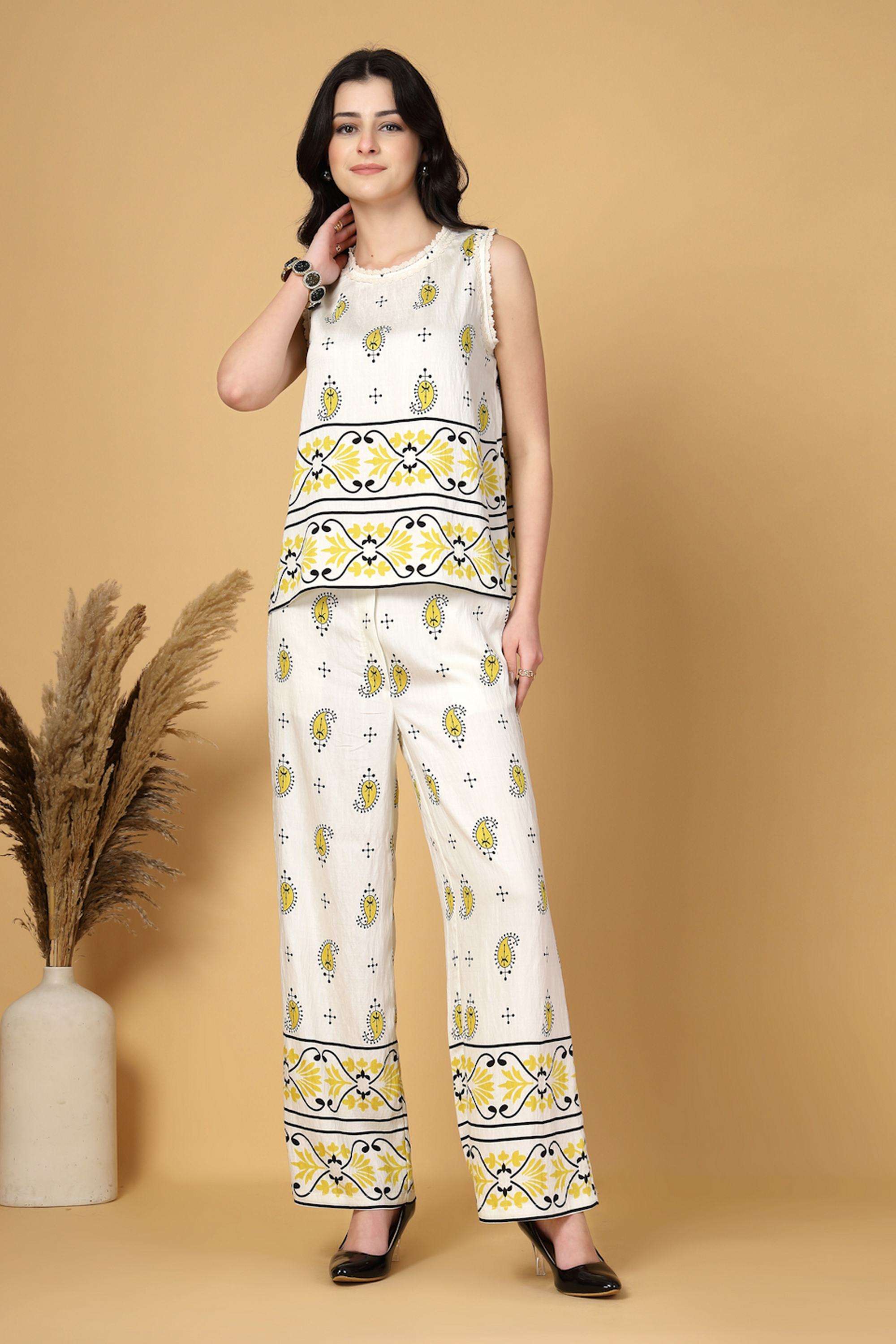 Modern-Round-Neck-Rayon-Women-s-Co-Ord-Set