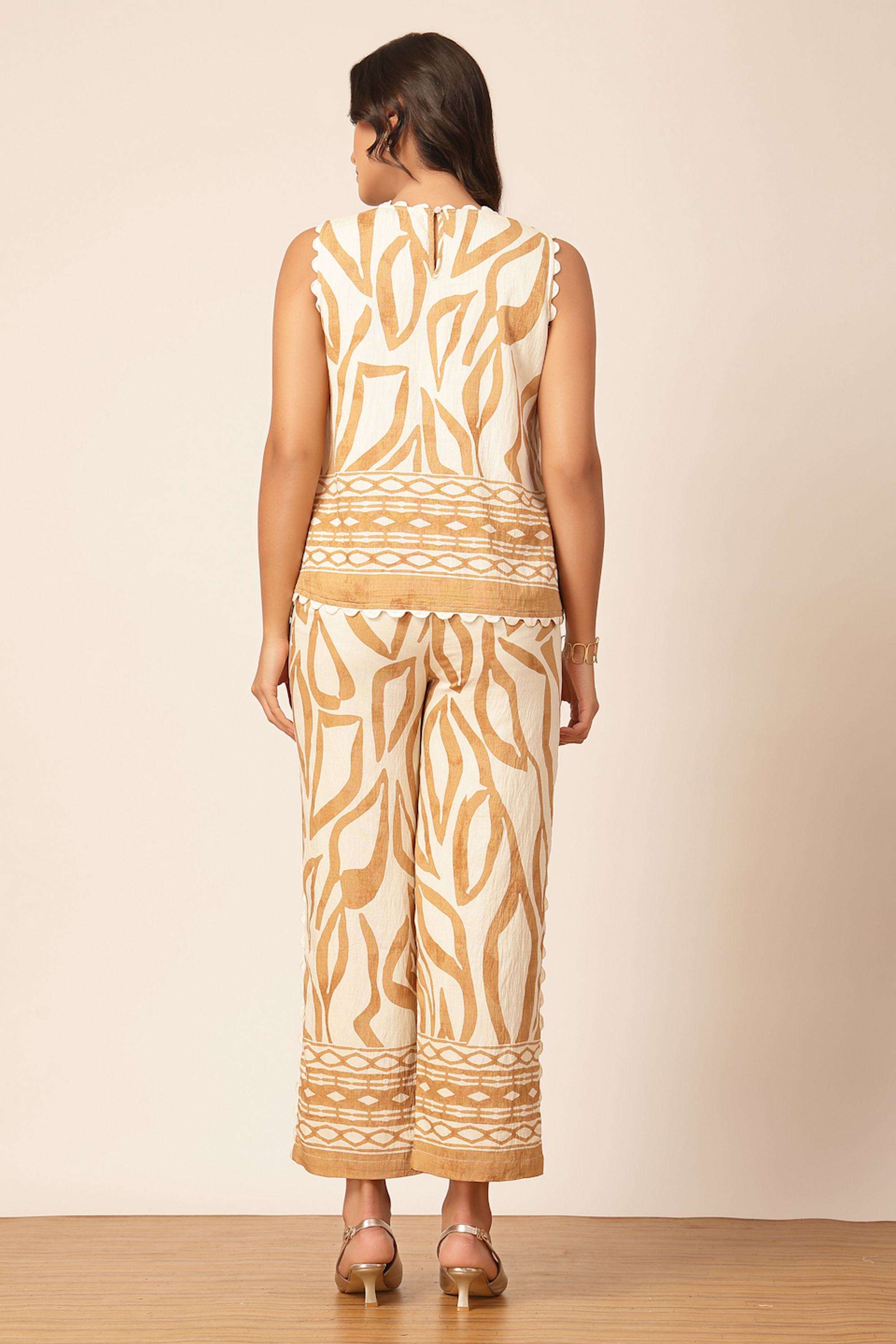 Printed-Round-Neck-Rayon-Women-s-Co-Ord-Set