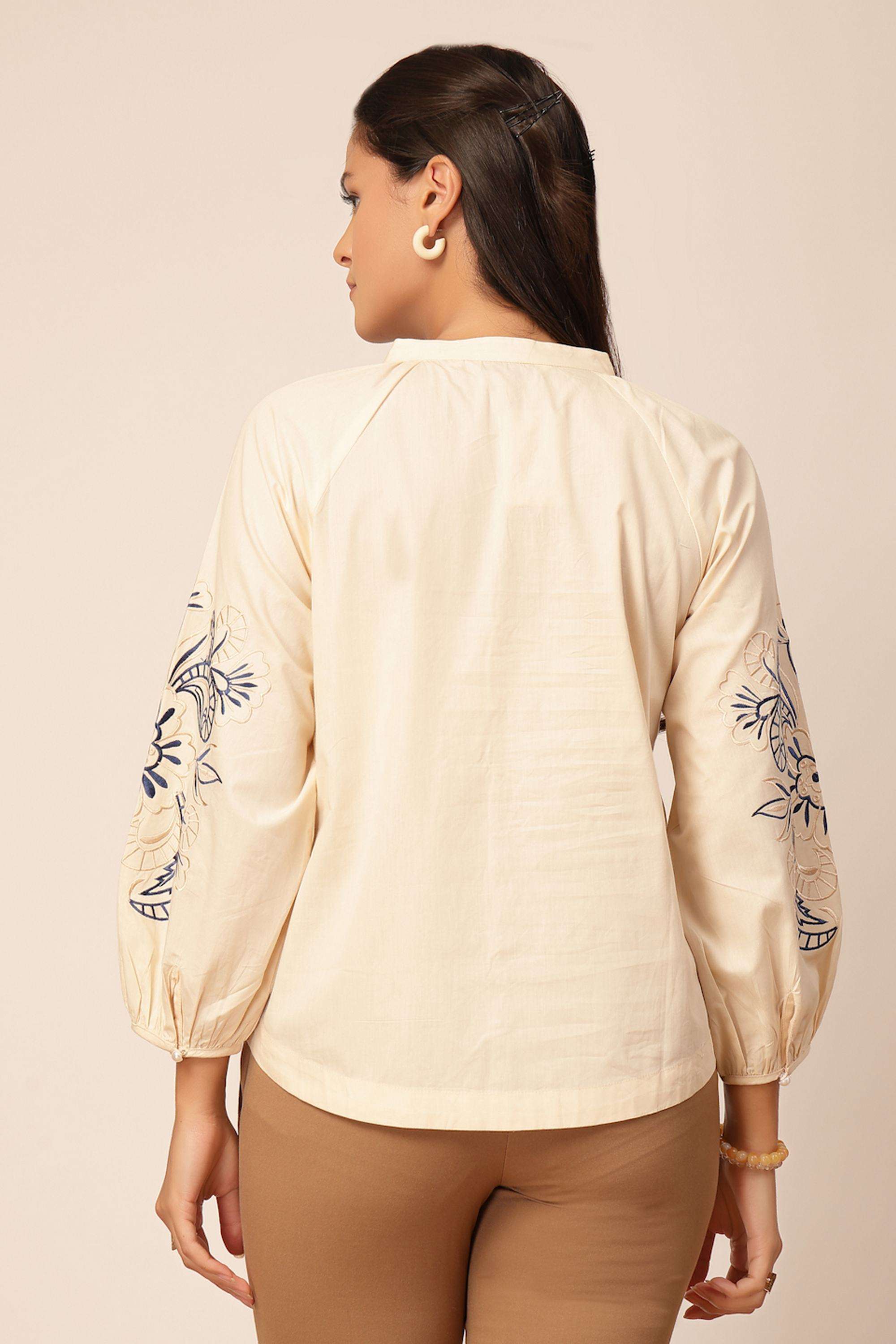Embroidered-V-Neck-Women-s-Casual-Wear-Tunic