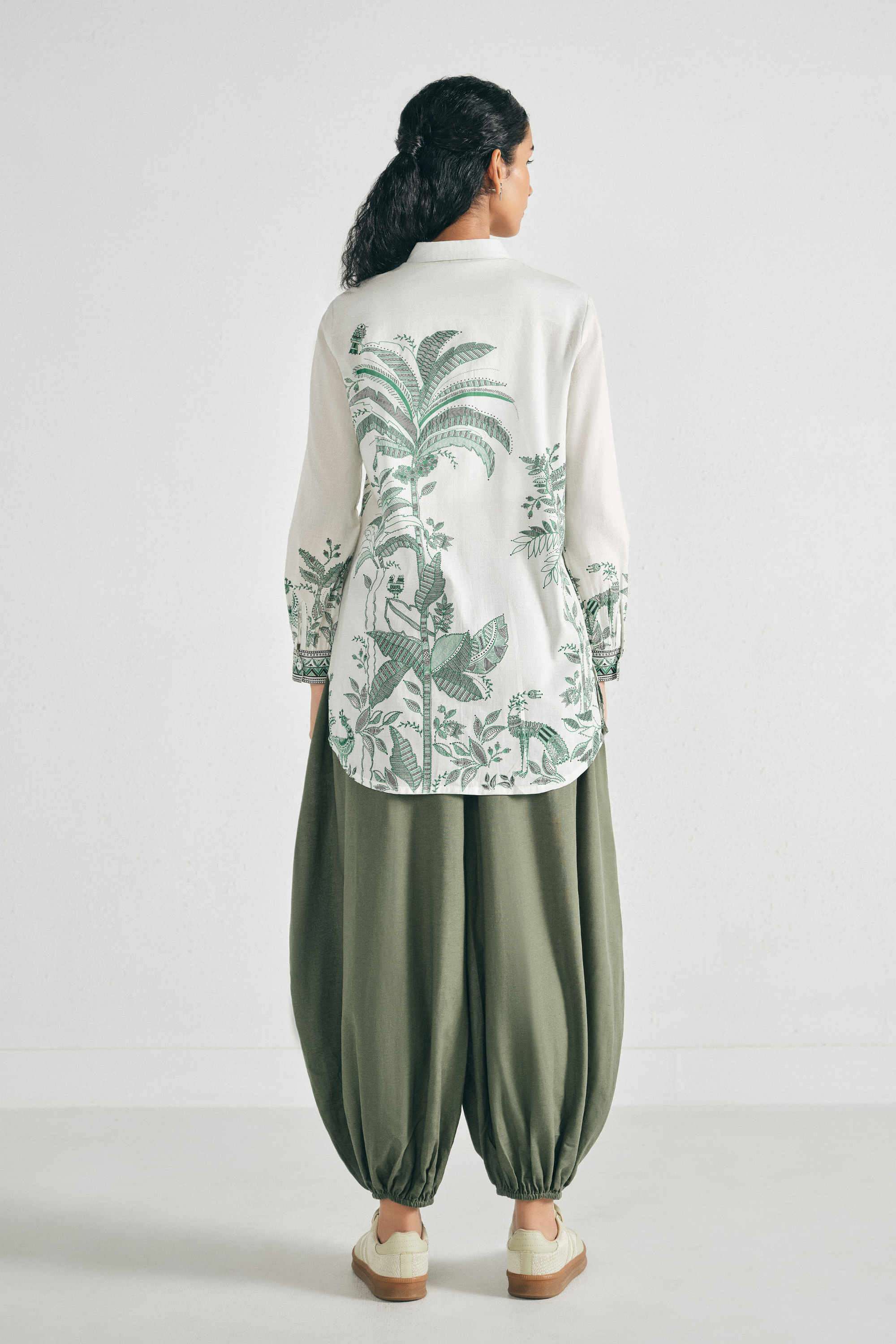 Solid-Cotton-Women-s-Casual-Wear-Tunic