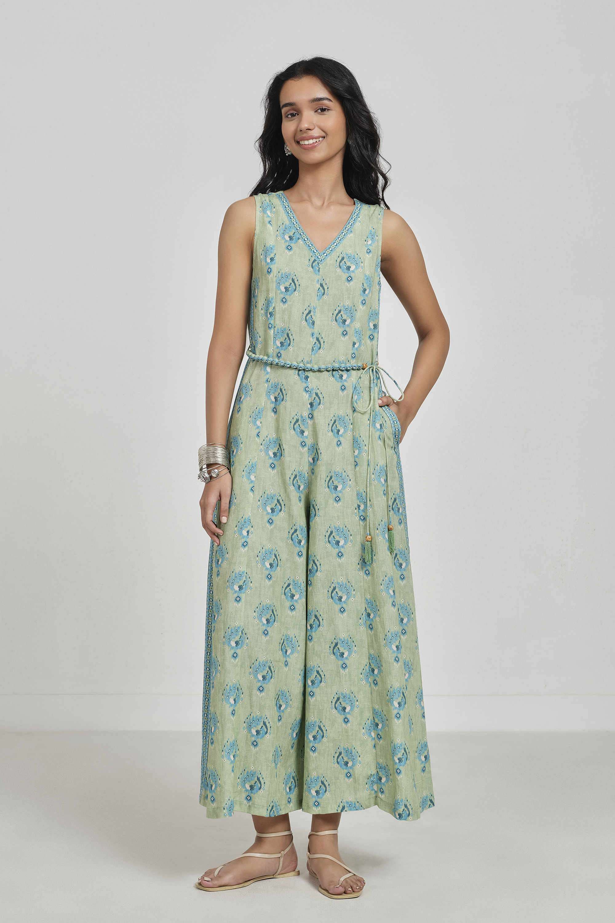 Solid-Rayon-Women-s-Jumpsuit