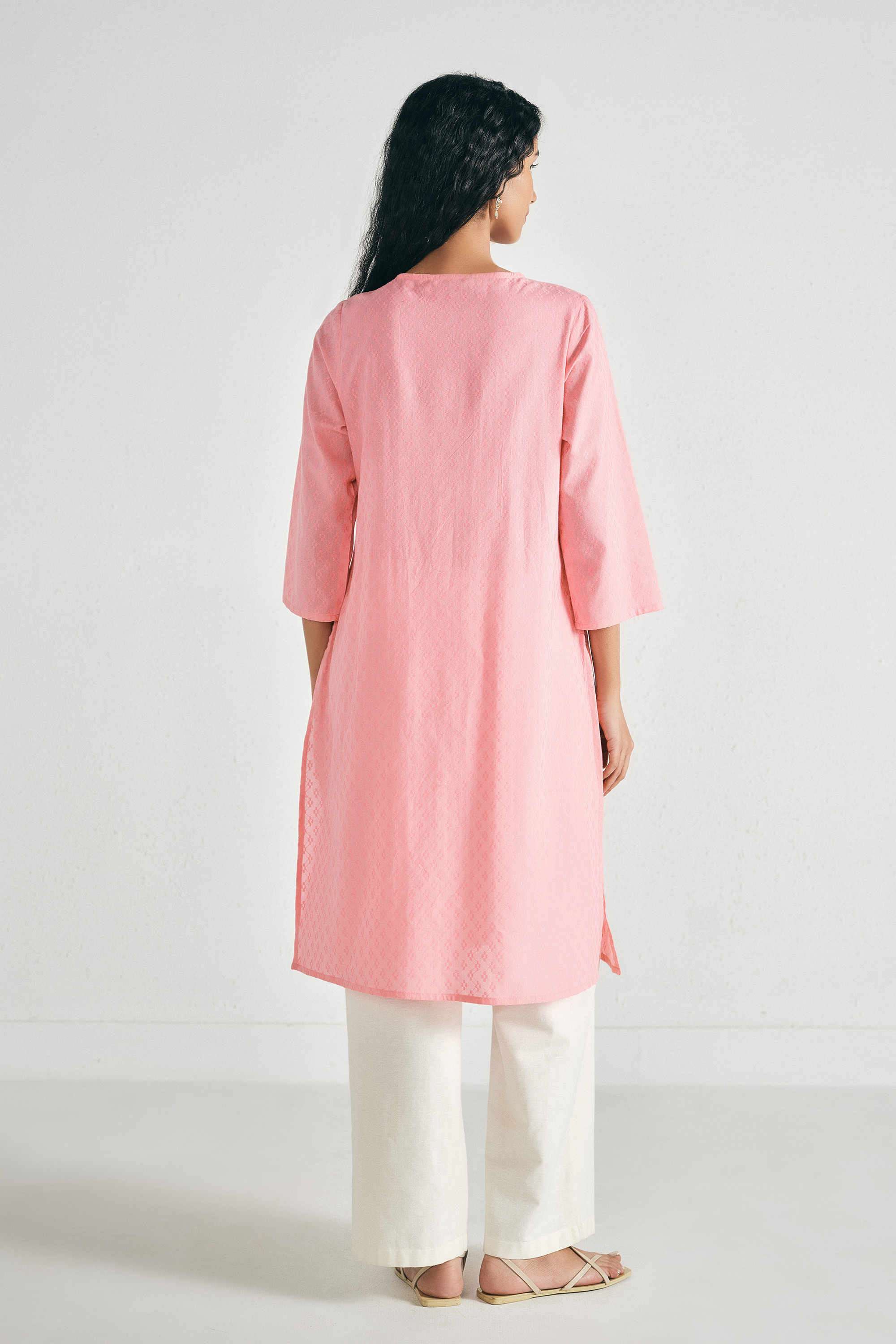 Embroidered-Cotton-Round-Neck-Women-Kurta