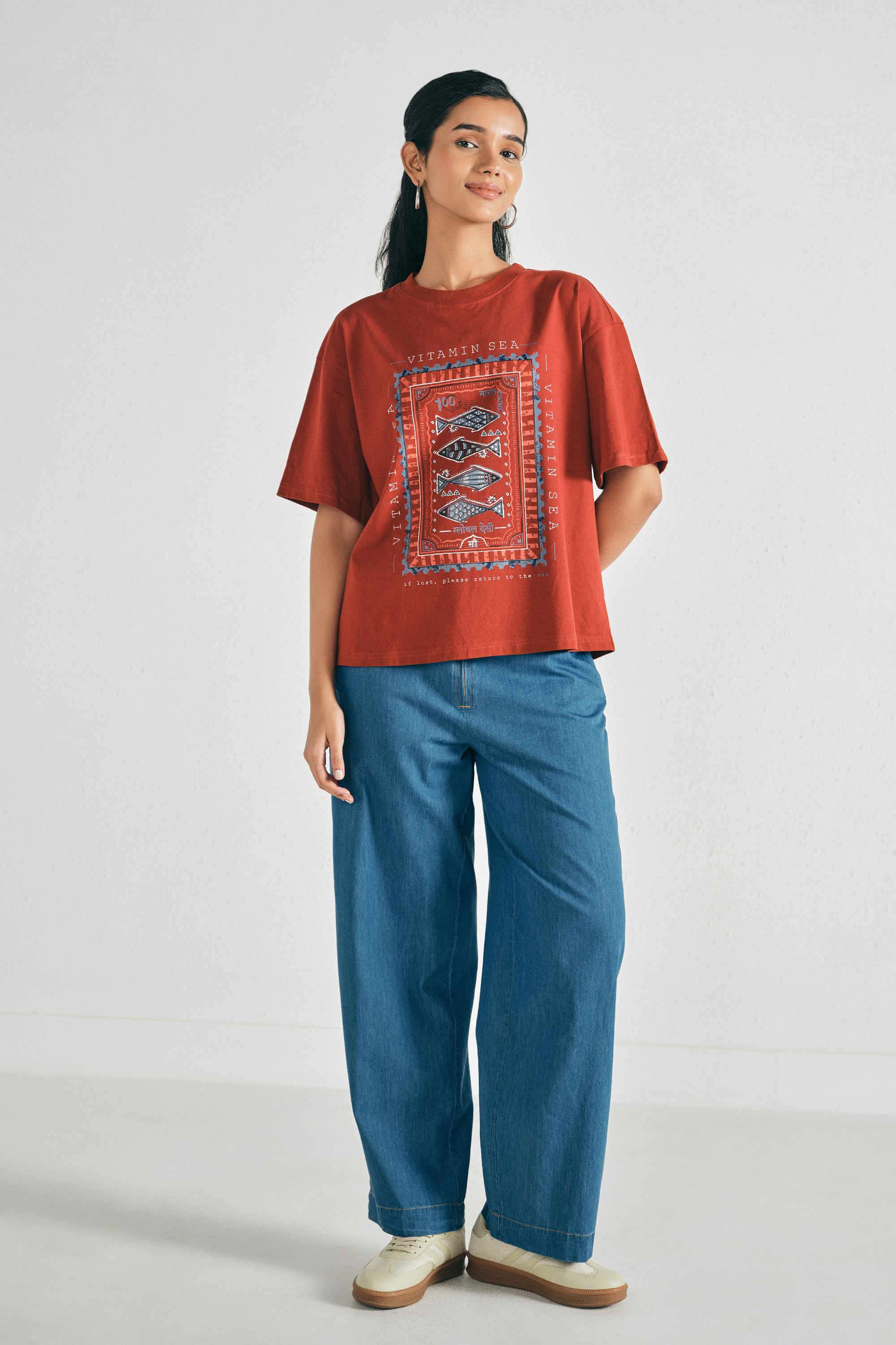 Solid-Cotton-Women-s-Casual-Wear-Tunic