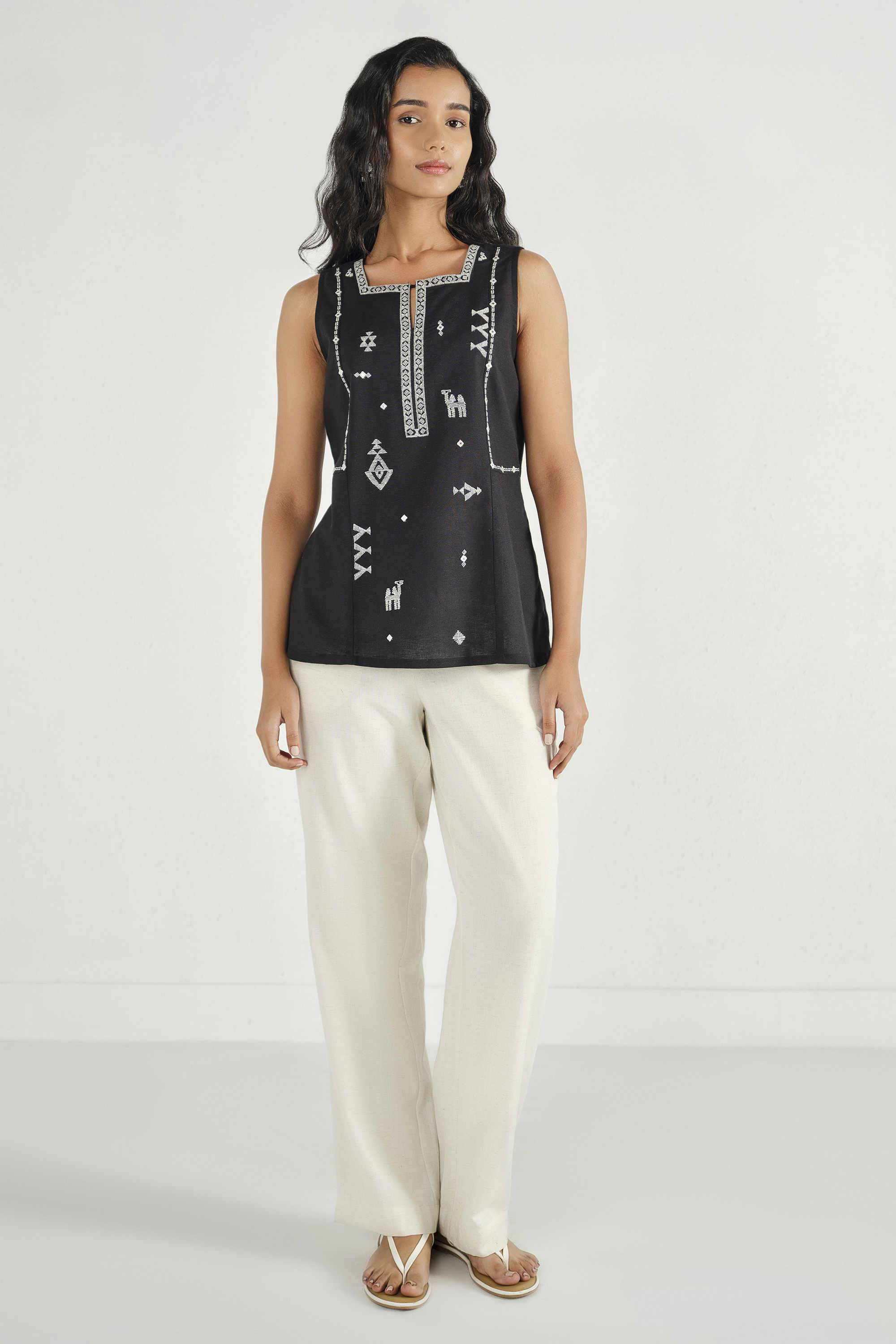 Solid-Rayon-Women-s-Casual-Wear-Tunic
