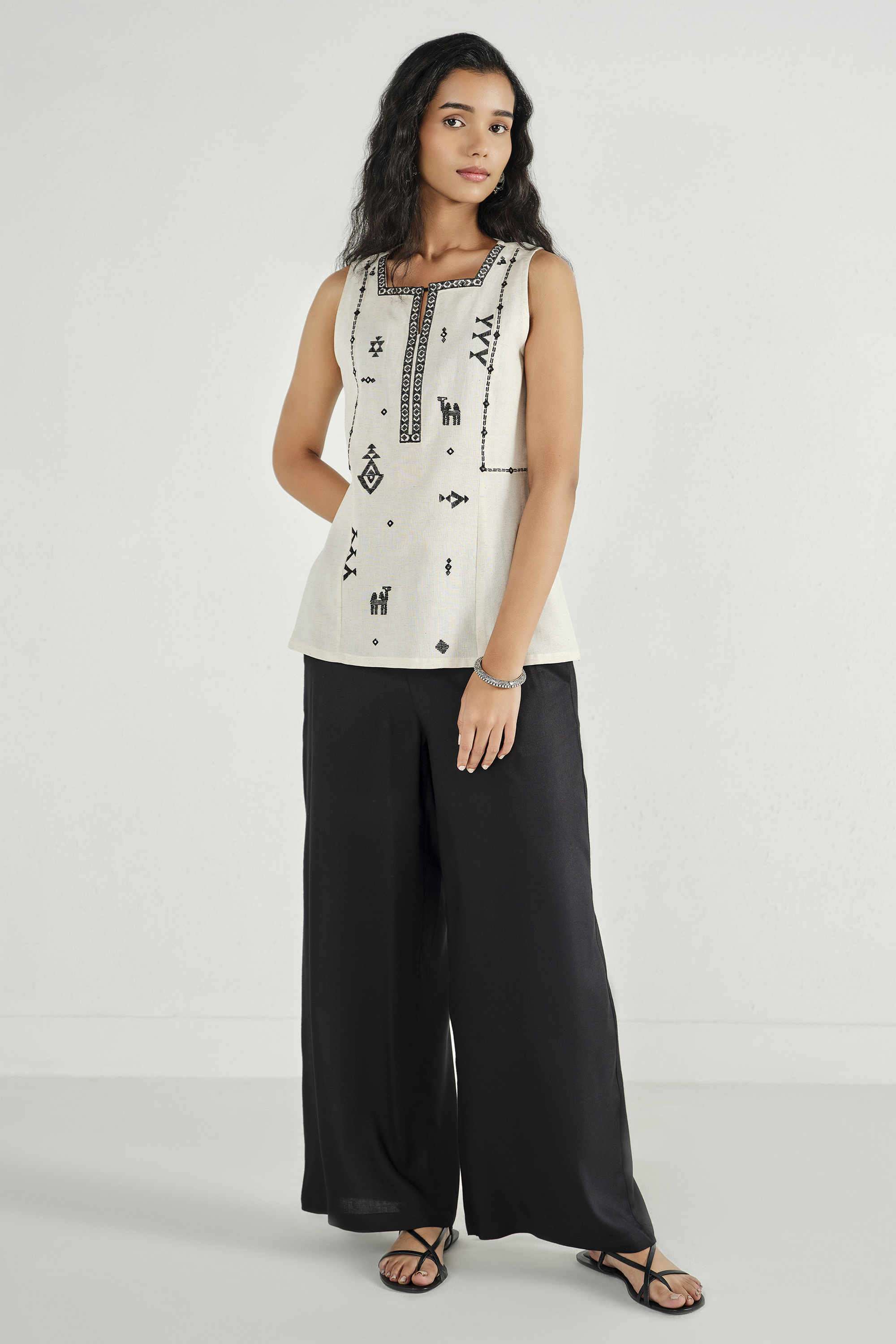 Solid-Rayon-Women-s-Casual-Wear-Tunic
