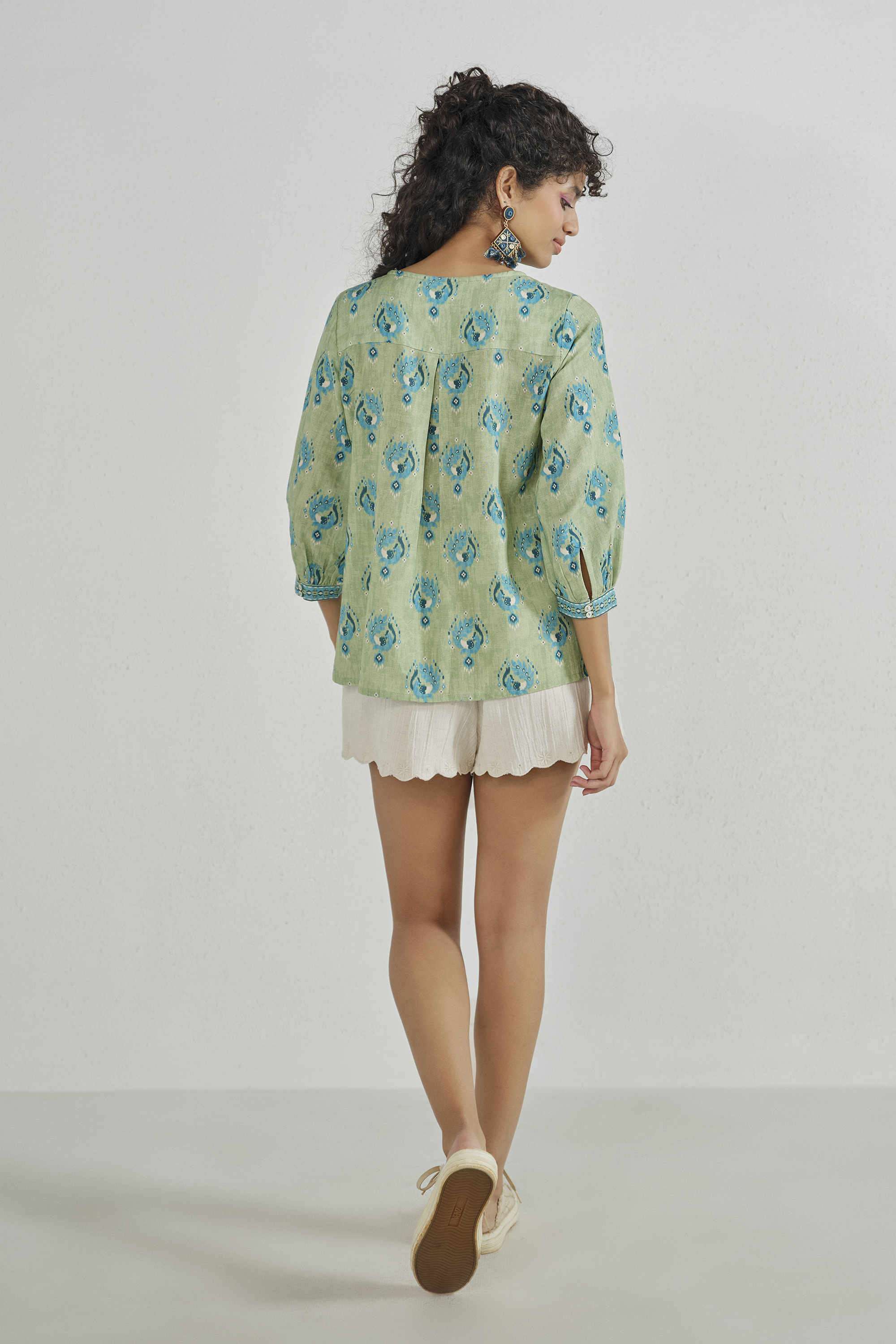 Solid-Blended-Fabric-Women-s-Casual-Wear-Tunic