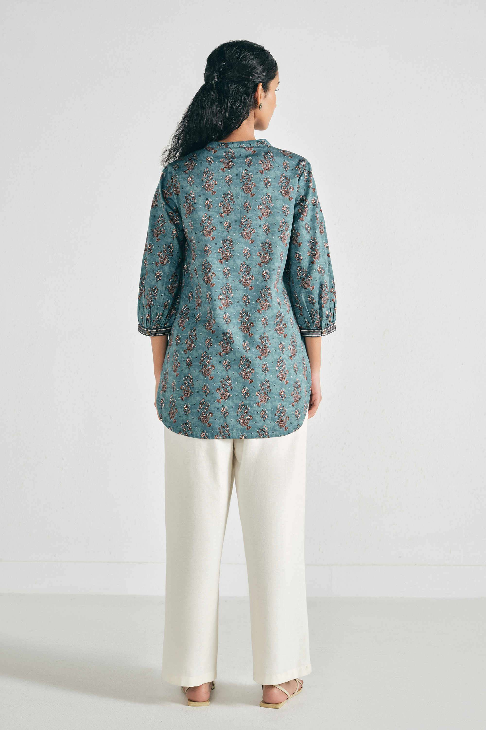 Solid-Cotton-Women-s-Casual-Wear-Tunic