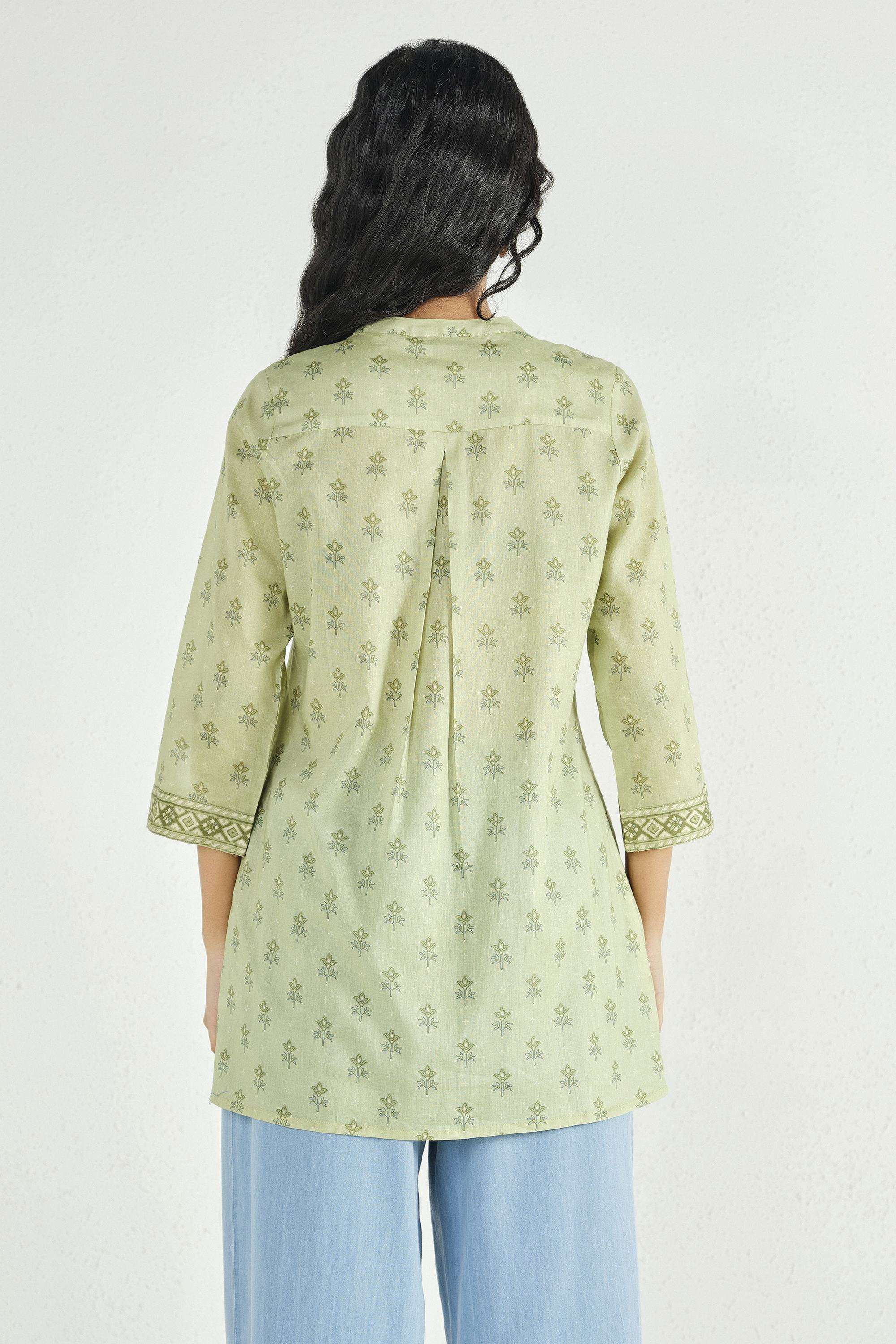 Solid-Rayon-Women-s-Casual-Wear-Tunic