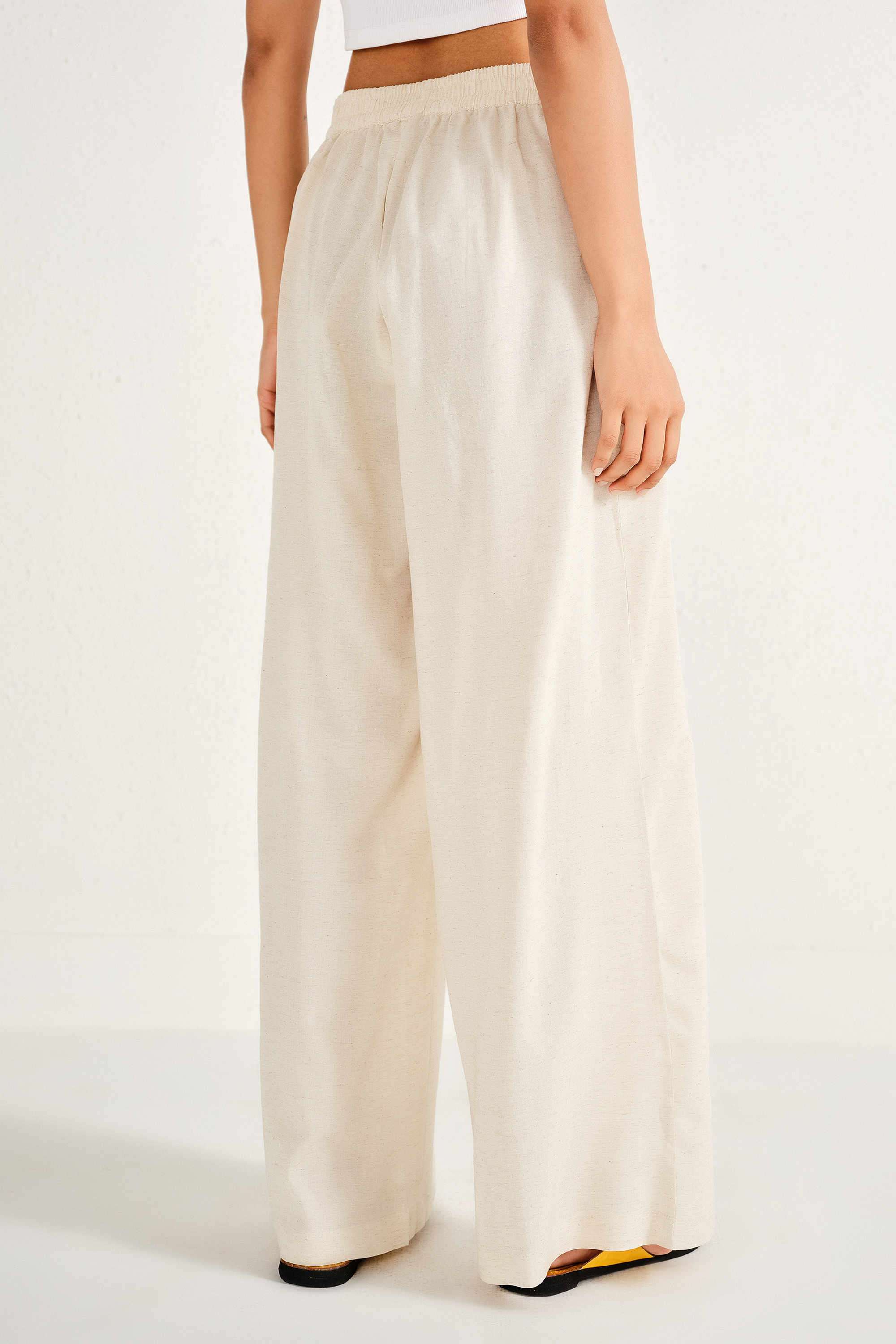 Solid-Relaxed-Fit-Viscose-Rayon-Women-s-Casual-Wear-Trousers