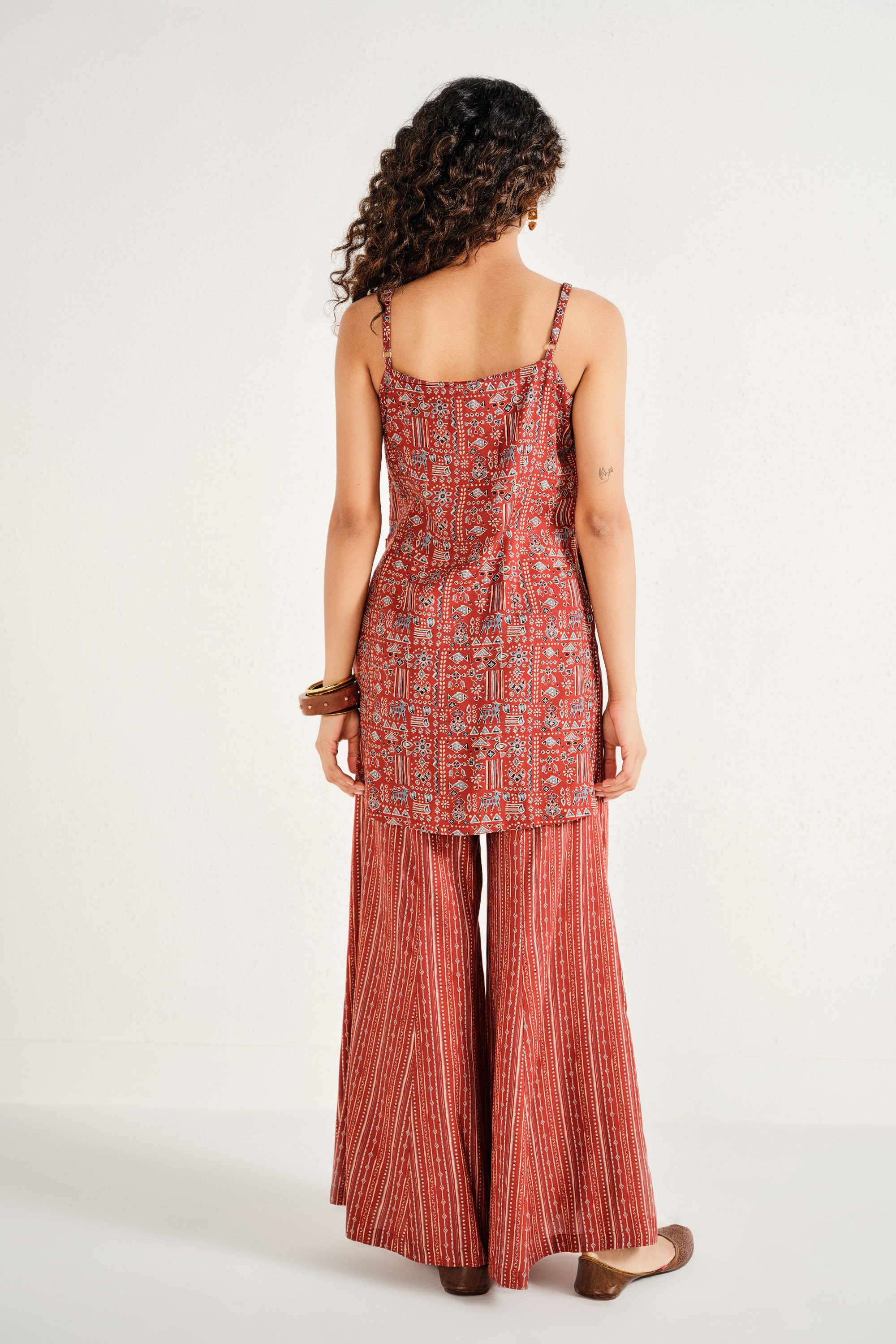 Printed-Above-Knee-Viscose-Rayon-Knitted-Women-s-Kurta-Set