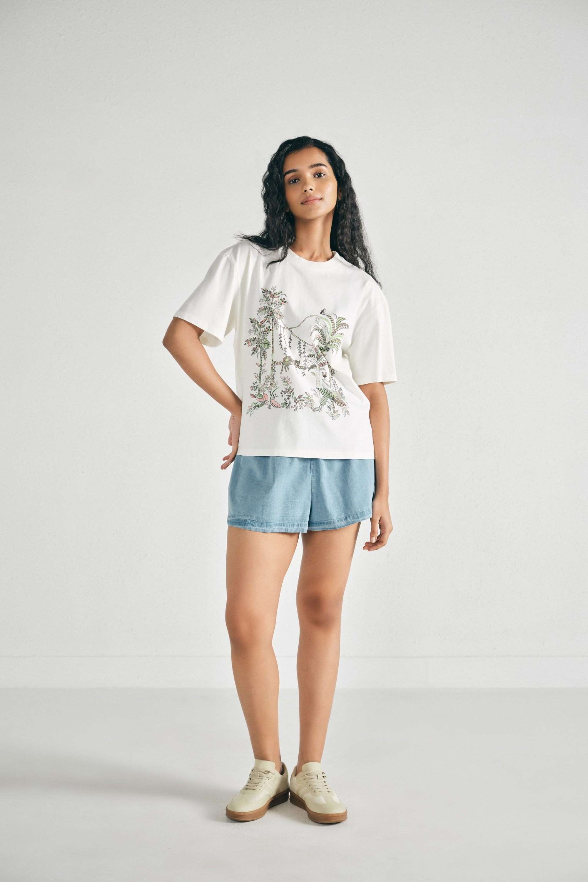 global desi Printed Cotton Round Neck Women's Top-picture-10