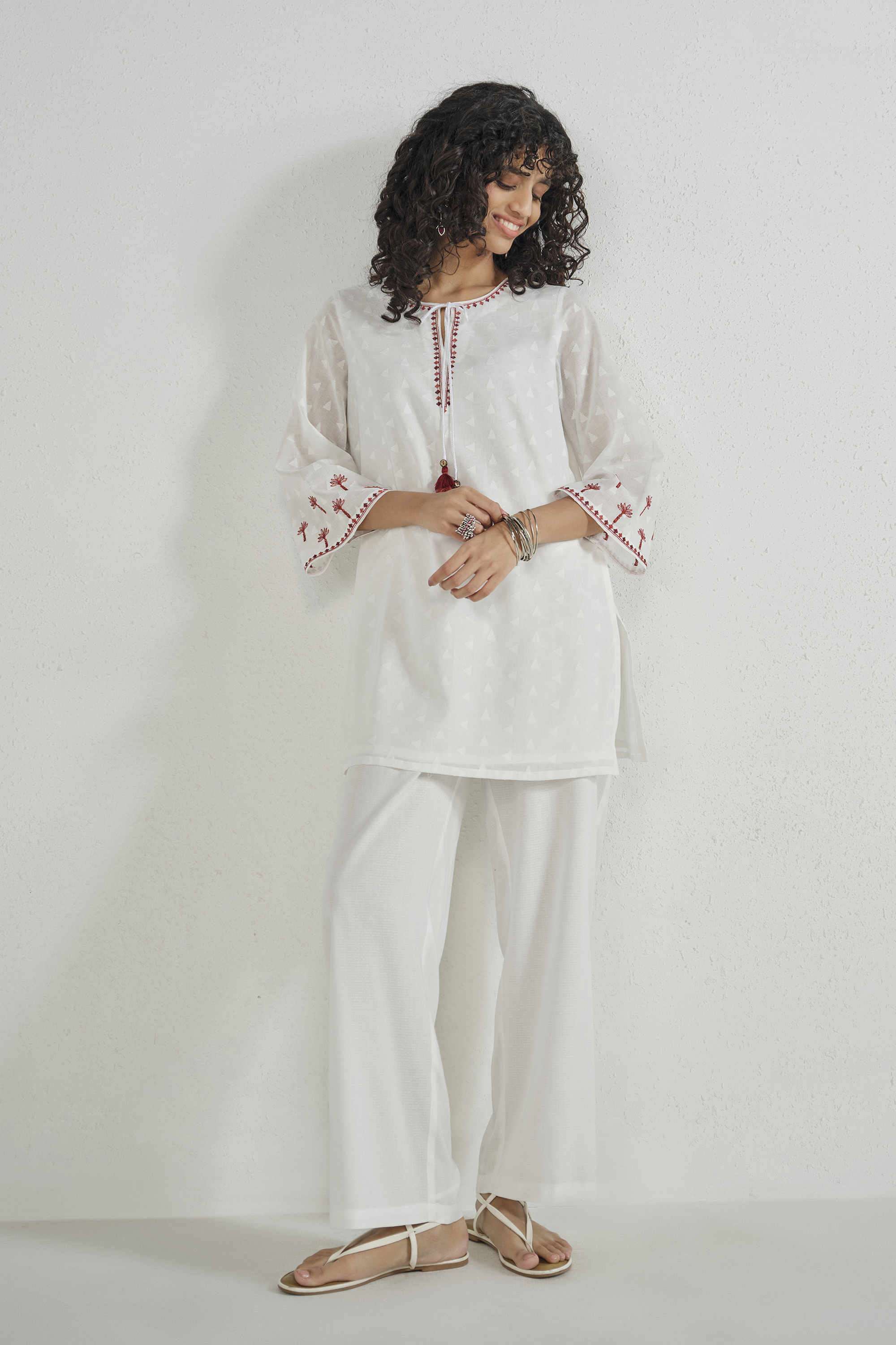Solid-Cotton-Women-s-Festive-Wear-Tunic