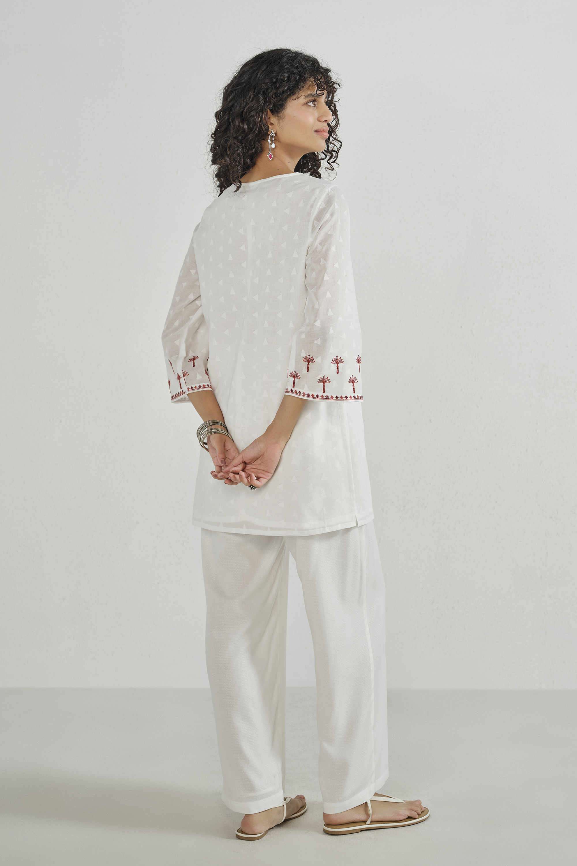 Solid-Cotton-Women-s-Festive-Wear-Tunic
