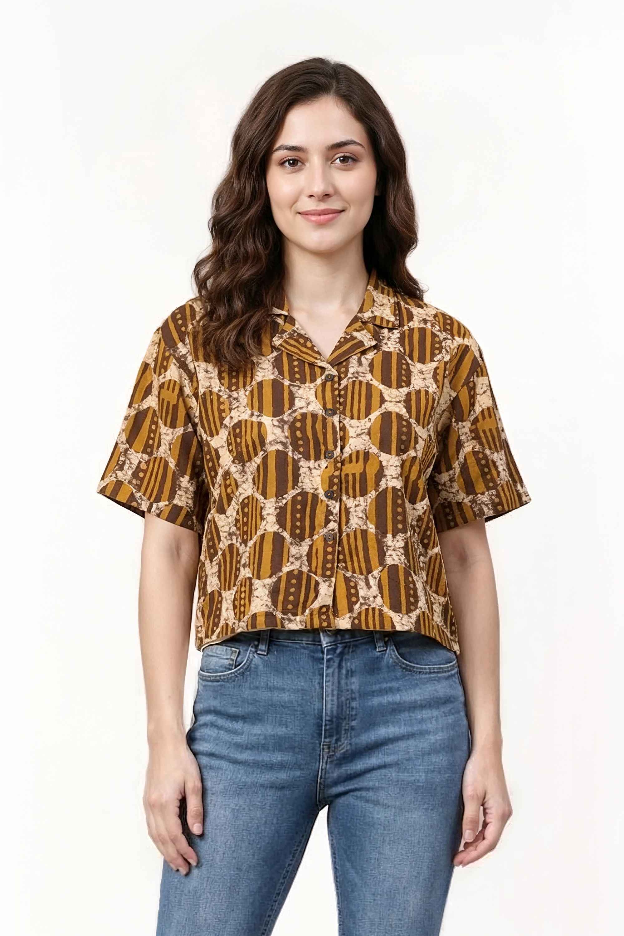 intune Printed Collared Rayon Women Casual Wear Shirt-picture-27