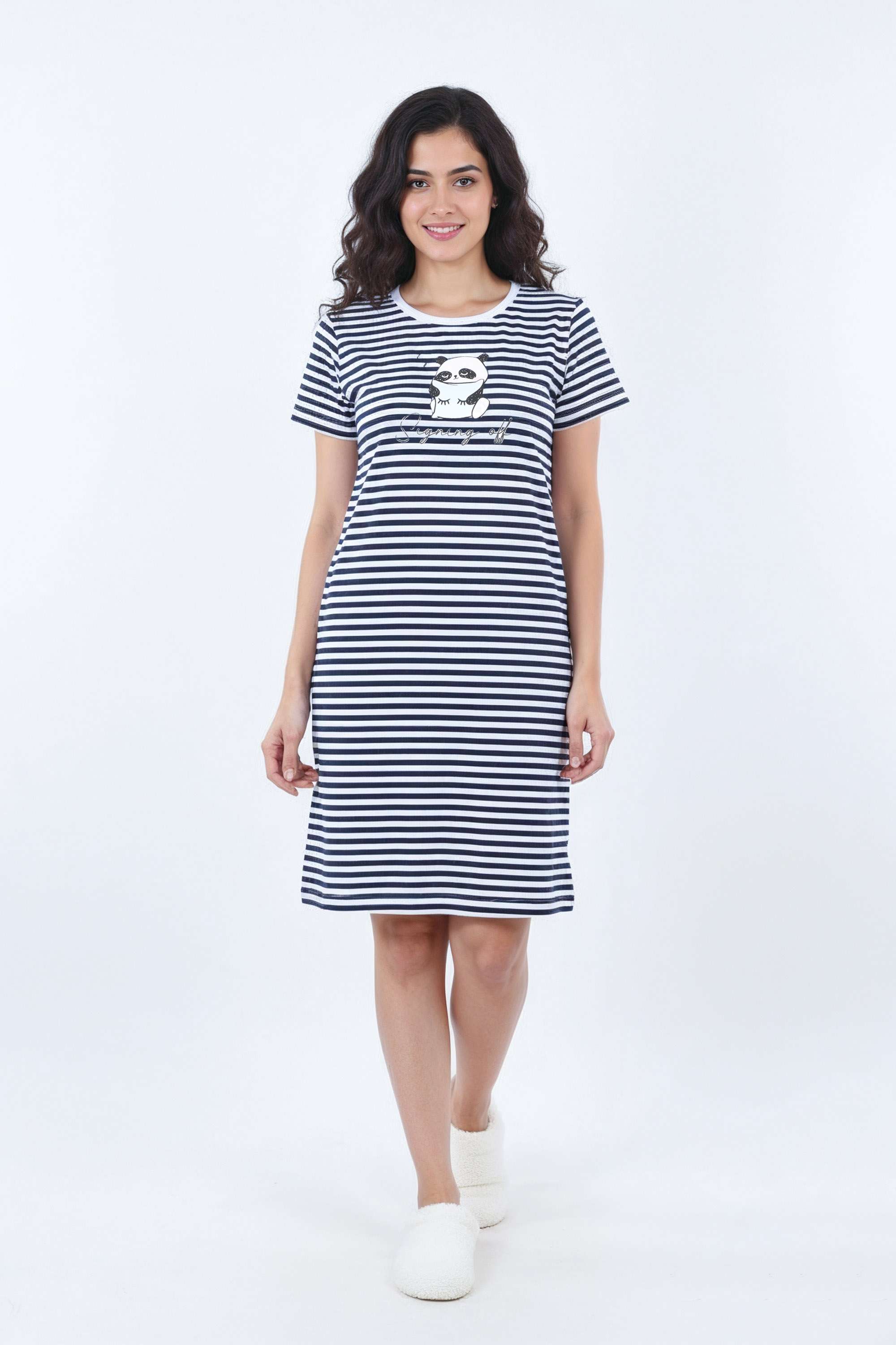 Half-Sleeves-Regular-Fit-Cotton-Women-s-Night-Dress
