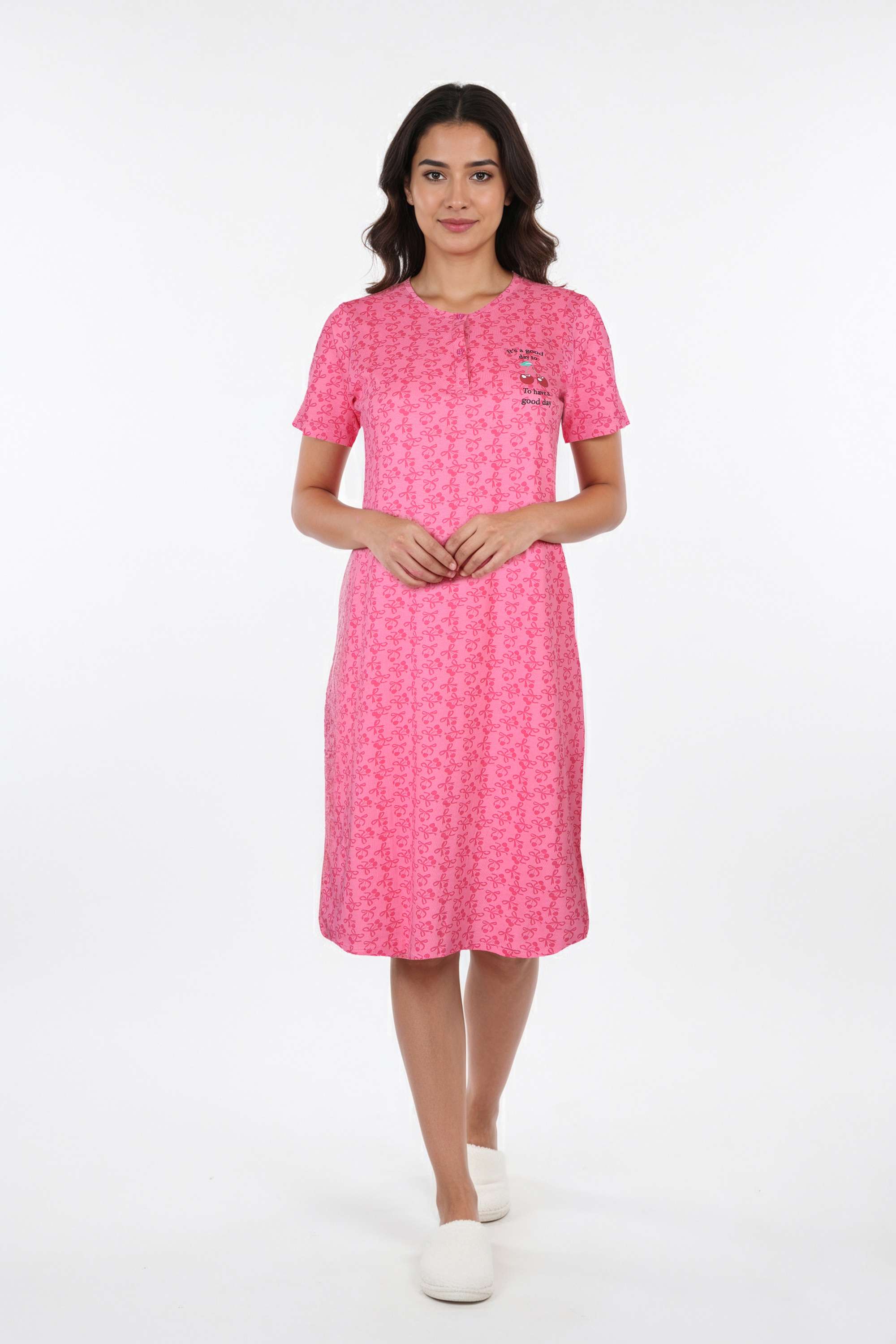 Half-Sleeves-Regular-Fit-Cotton-Women-s-Night-Dress