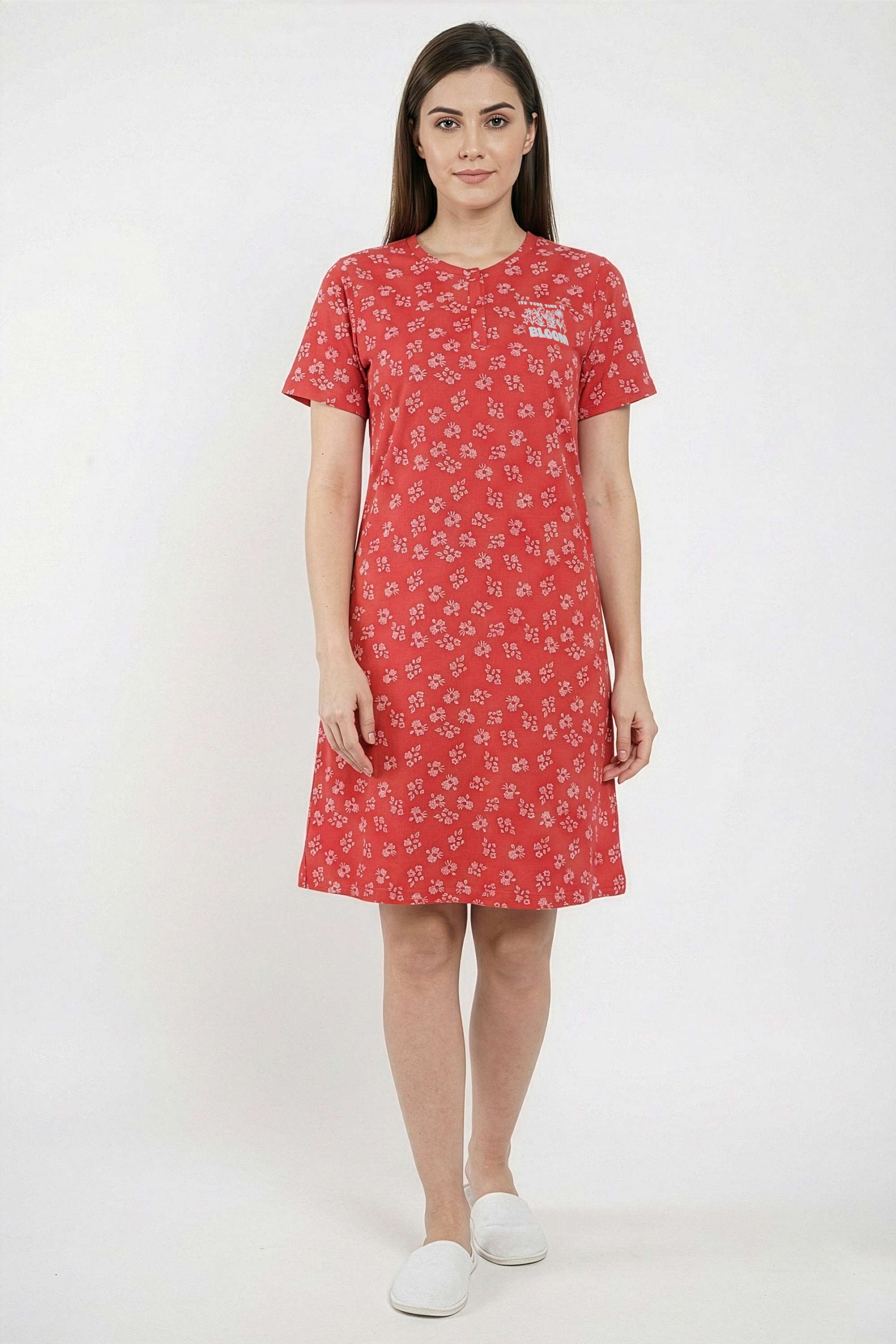 Half-Sleeves-Regular-Fit-Cotton-Women-s-Night-Dress