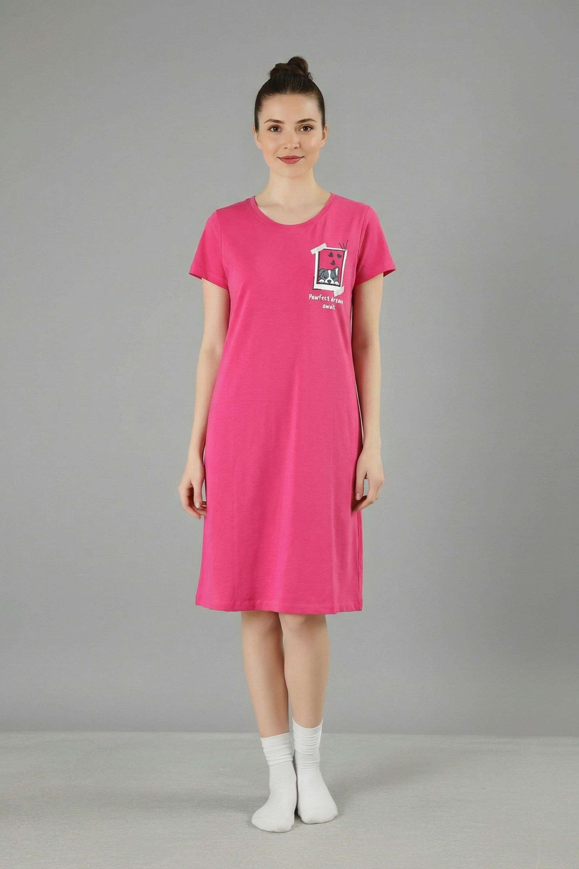 Half-Sleeves-Regular-Fit-Cotton-Women-s-Night-Dress