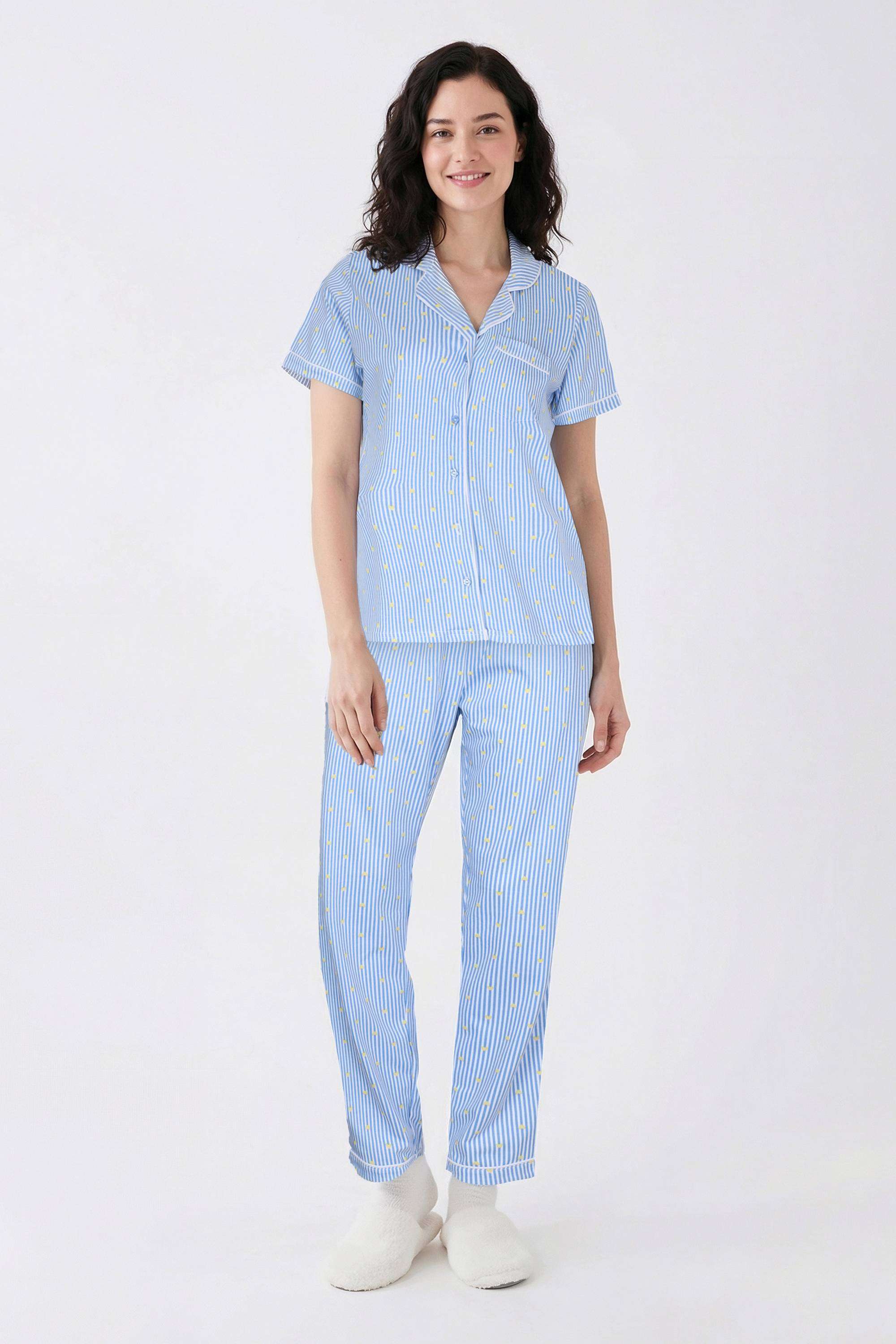 Stripes-Blended-Fabric-Regular-Fit-Women-s-Co-Ord-Set