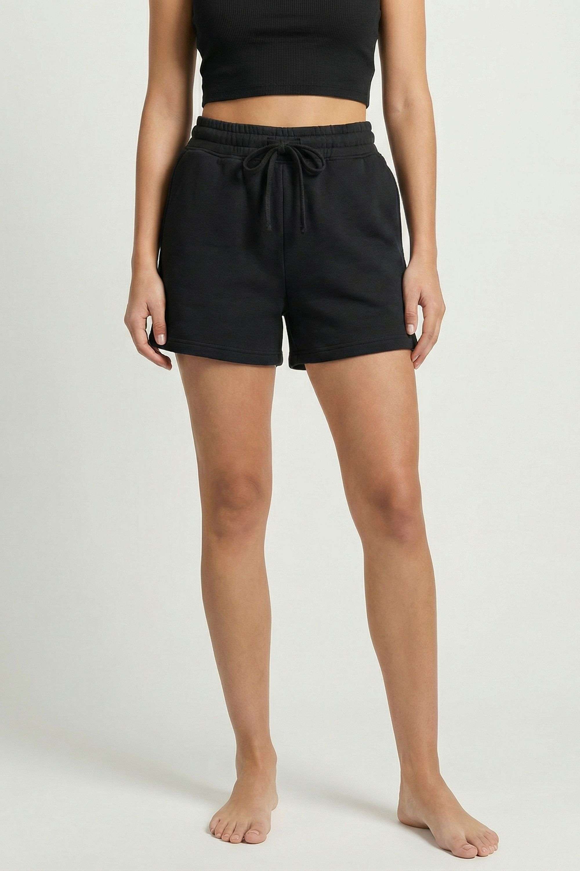 Regular-Fit-Mid-Thigh-Cotton-Women-s-Casual-Wear-Shorts
