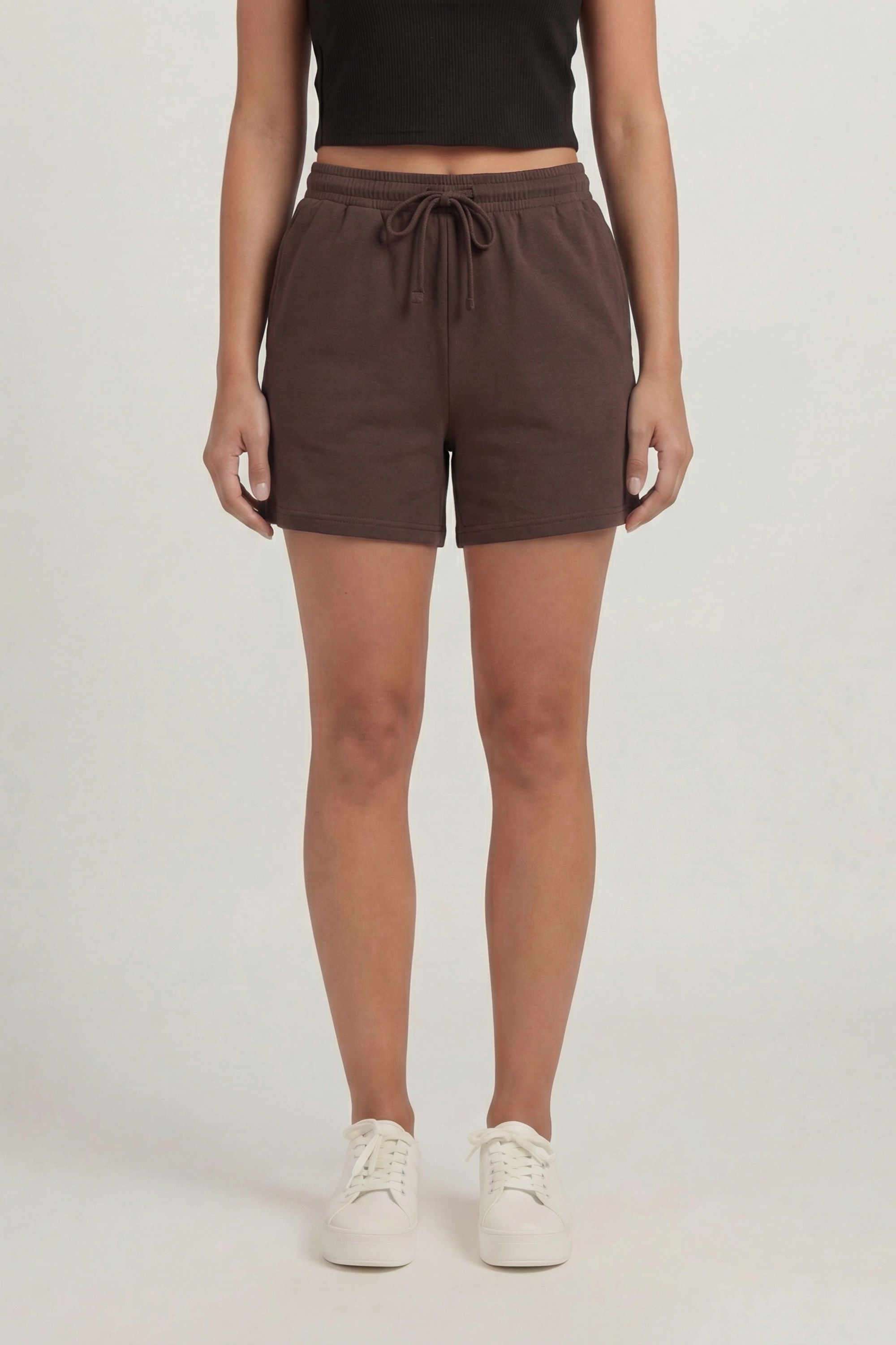 Regular-Fit-Mid-Thigh-Cotton-Women-s-Casual-Wear-Shorts
