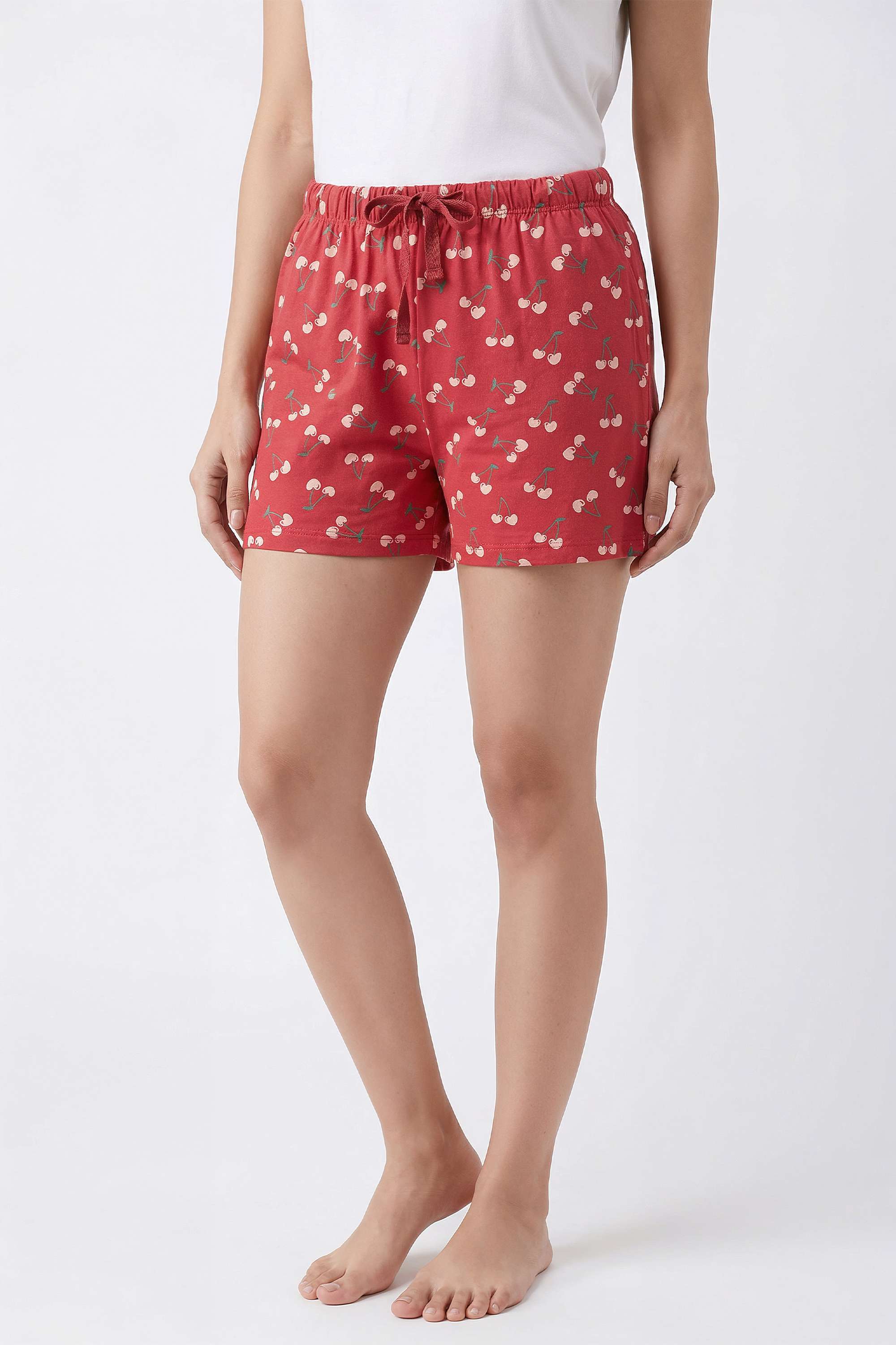 Regular-Fit-Mid-Thigh-Cotton-Women-s-Casual-Wear-Shorts