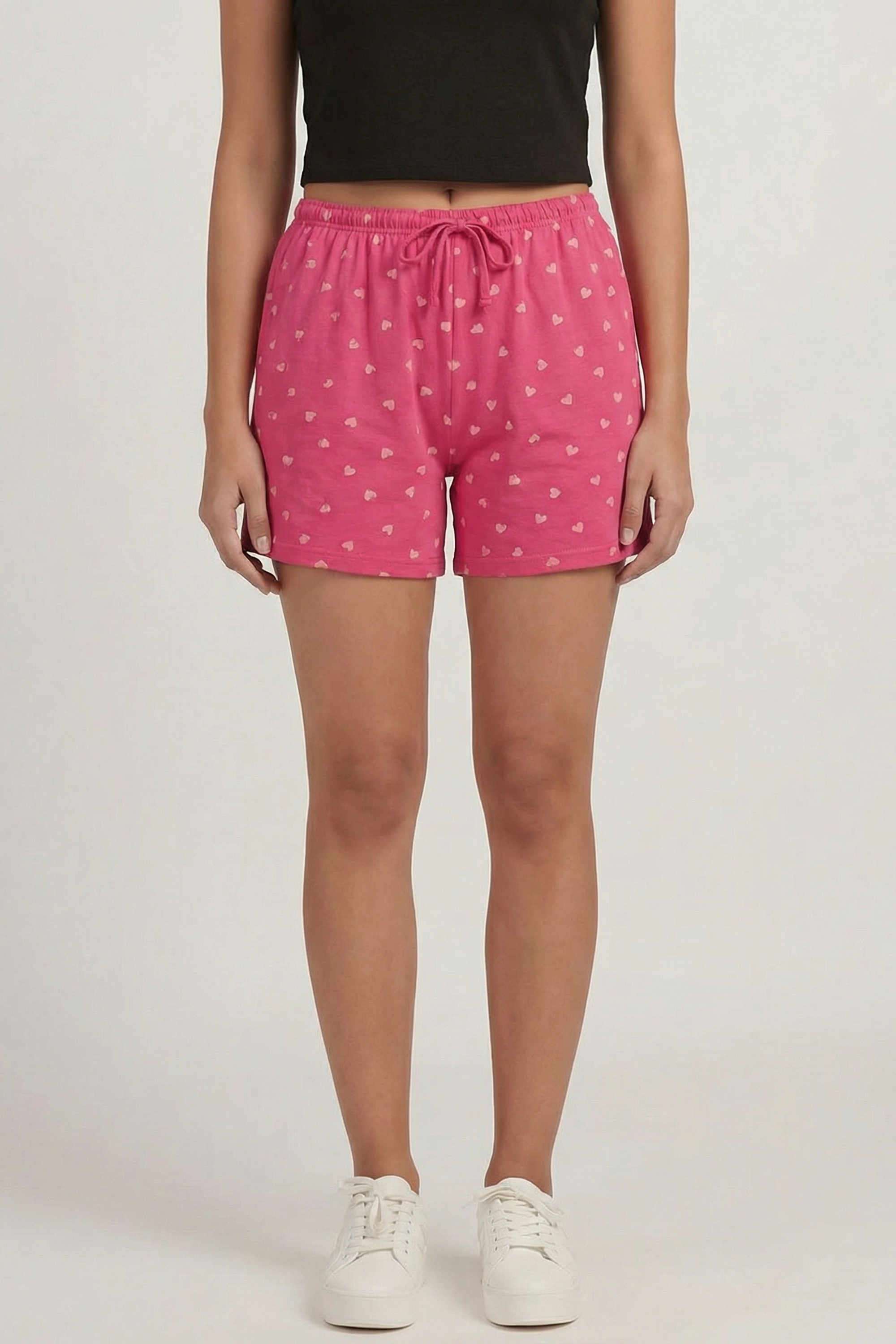 Regular-Fit-Mid-Thigh-Cotton-Women-s-Casual-Wear-Shorts