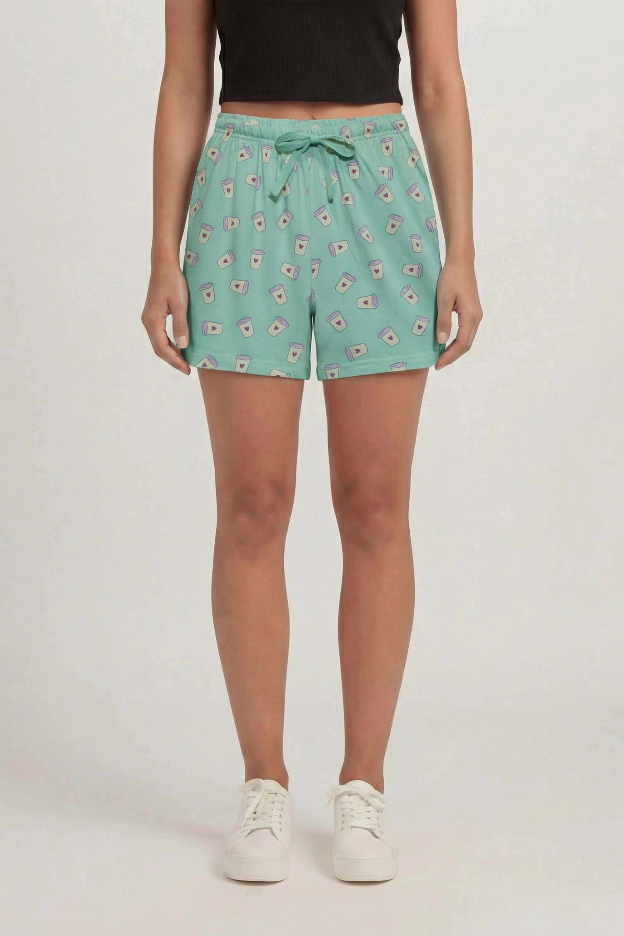 Regular-Fit-Mid-Thigh-Cotton-Women-s-Casual-Wear-Shorts