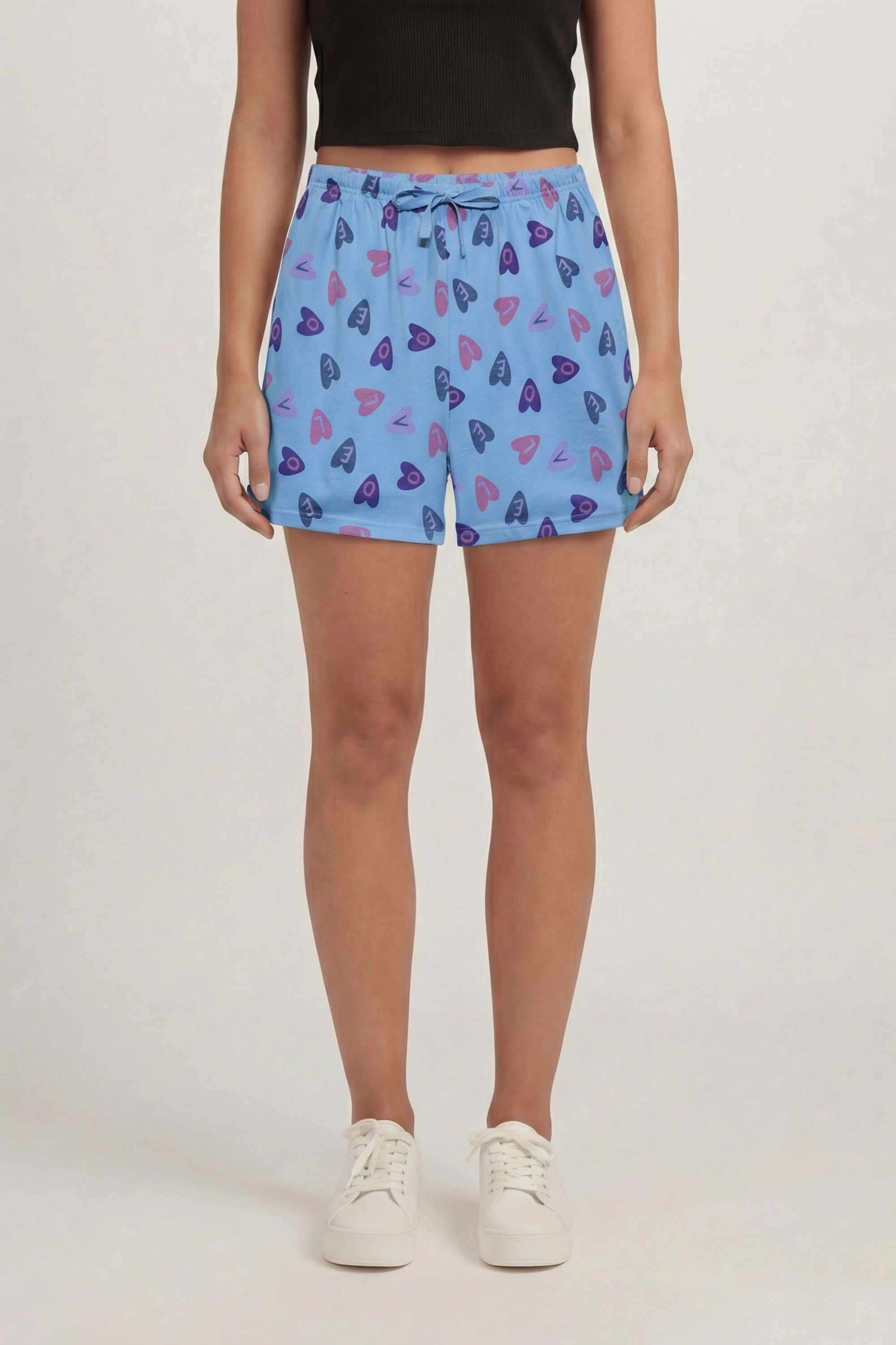 Regular-Fit-Mid-Thigh-Cotton-Women-s-Casual-Wear-Shorts