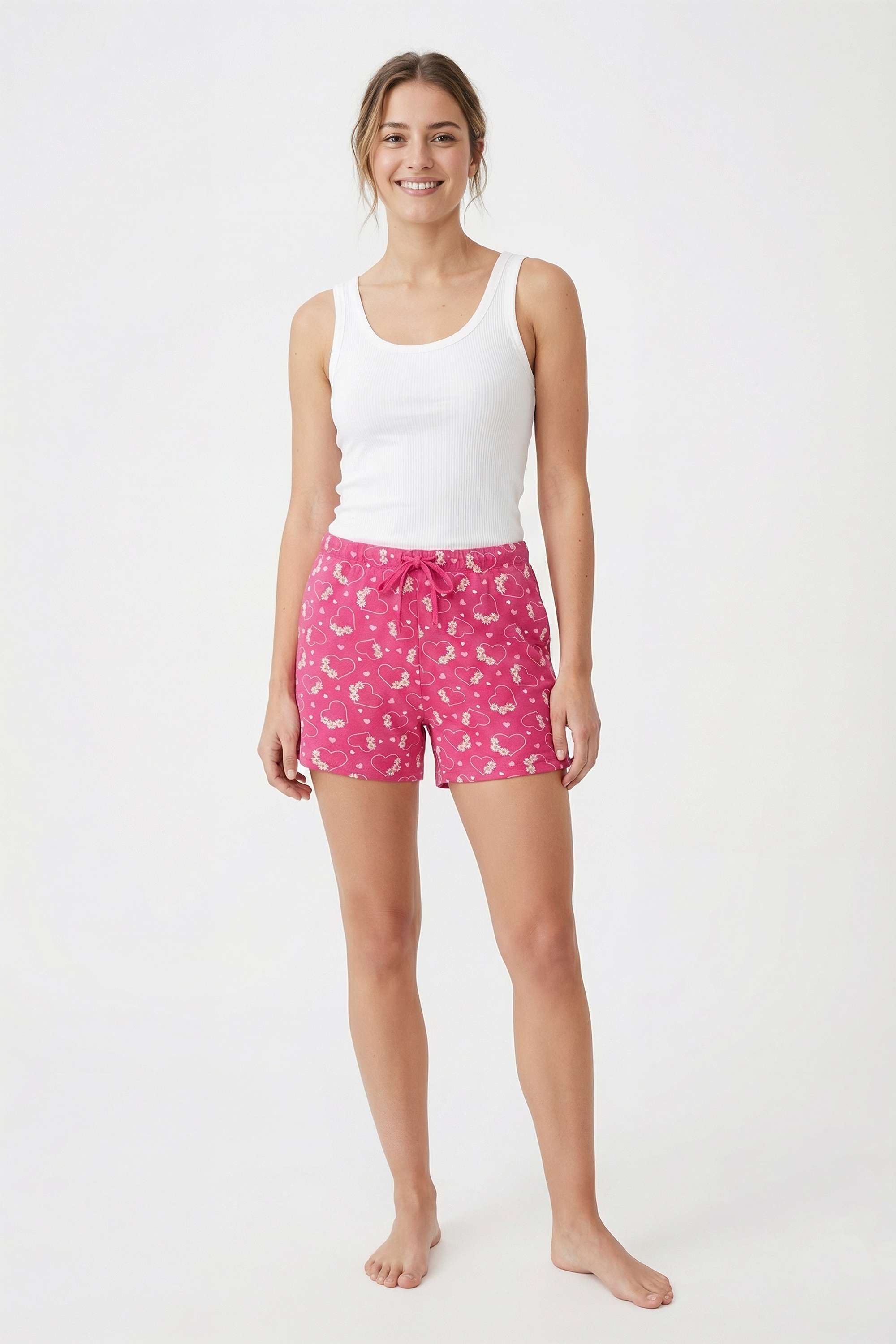Regular-Fit-Mid-Thigh-Cotton-Women-s-Casual-Wear-Shorts