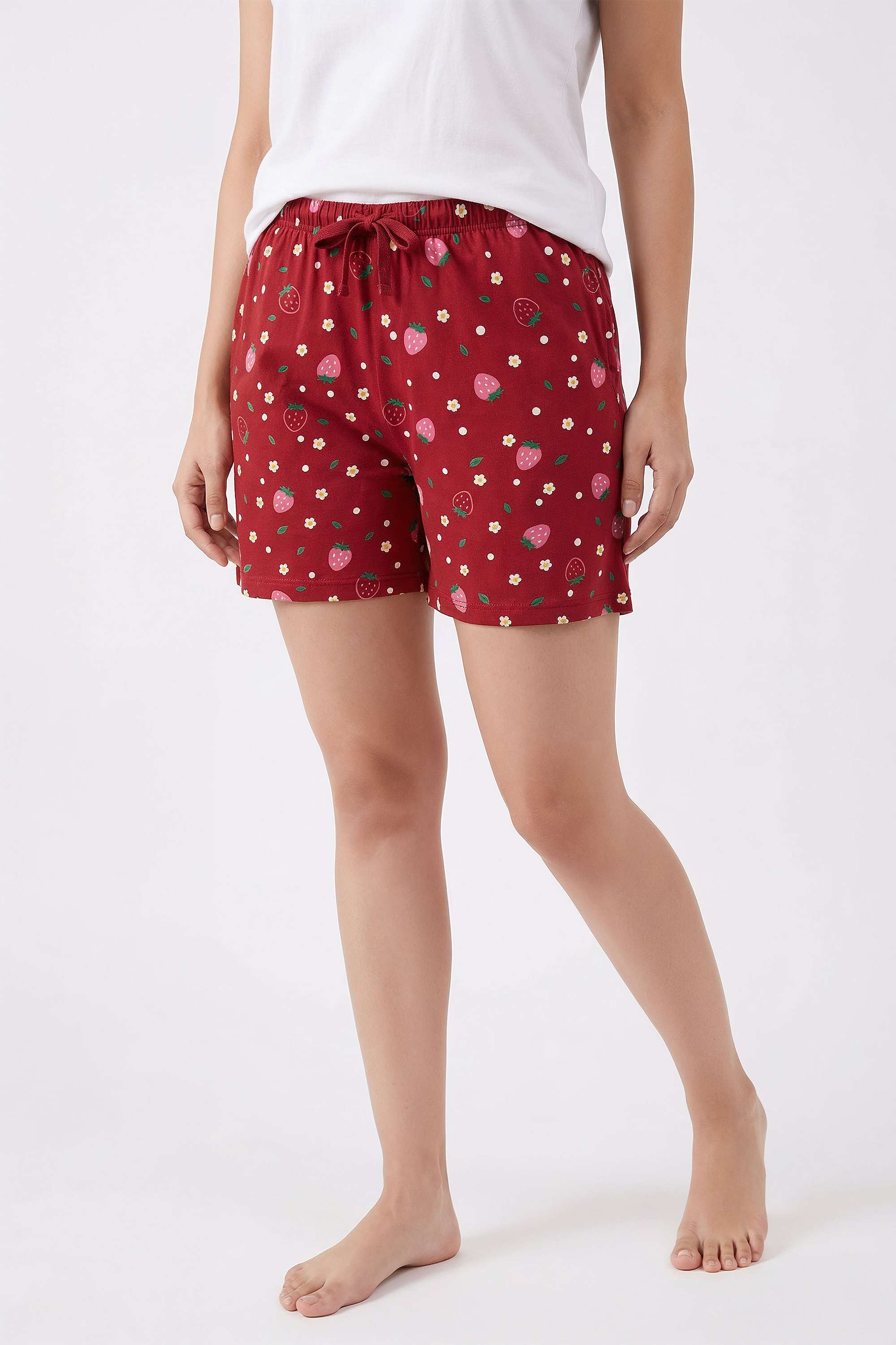 Regular-Fit-Mid-Thigh-Cotton-Women-s-Casual-Wear-Shorts