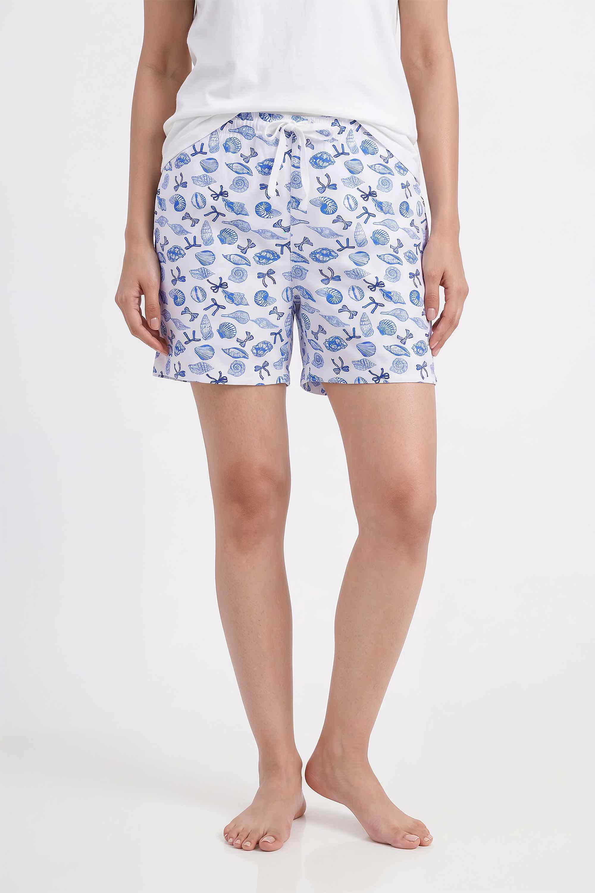 Regular-Fit-Mid-Thigh-Cotton-Women-Casual-Wear-Shorts