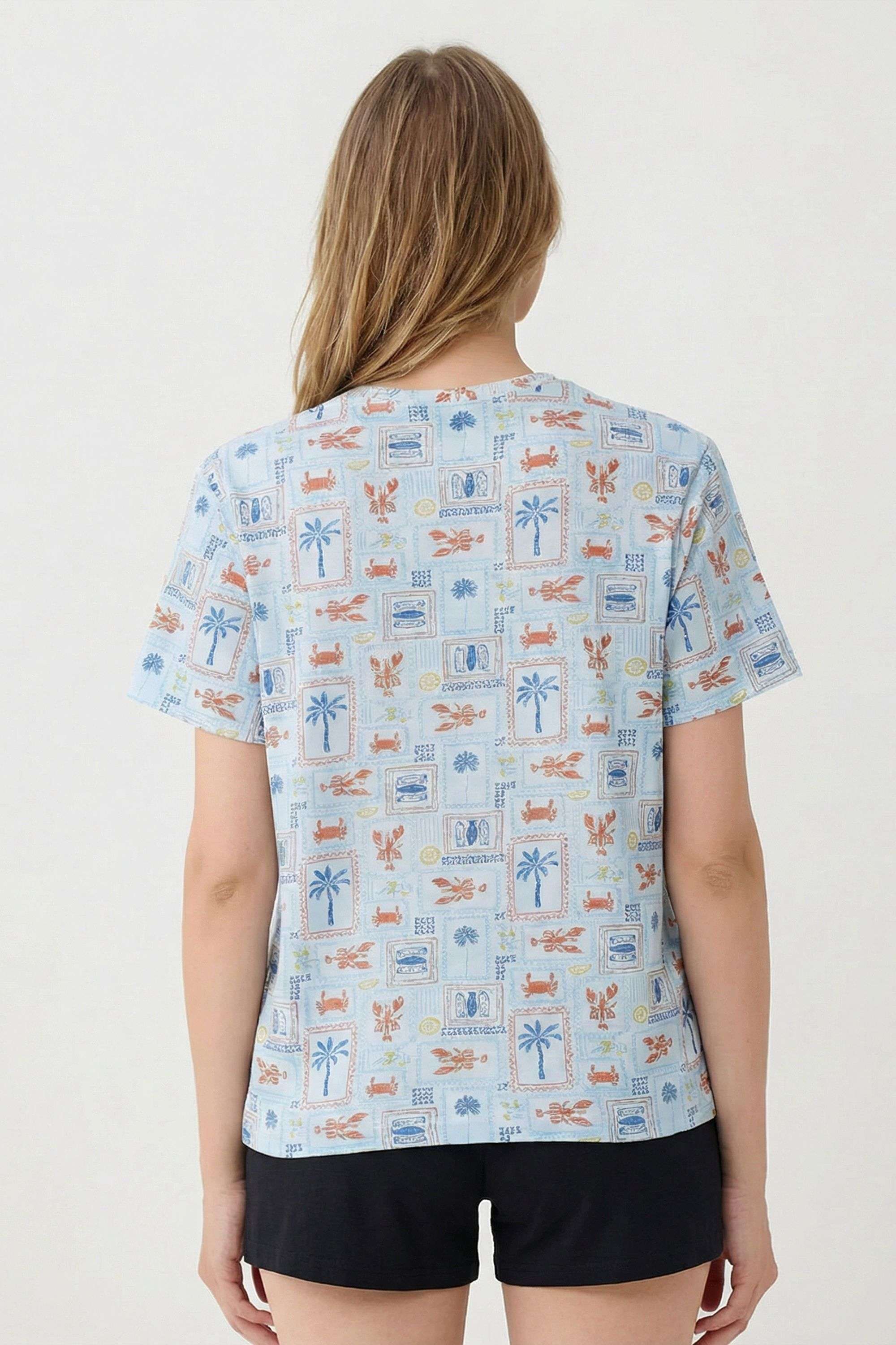 Printed-Cotton-Round-Neck-Women-s-Top