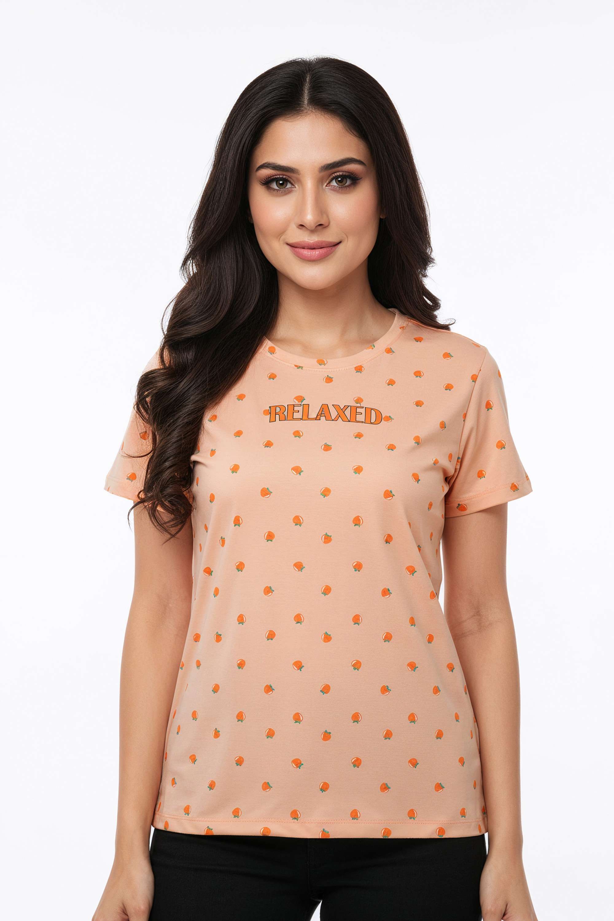 Printed-Cotton-Round-Neck-Women-Top