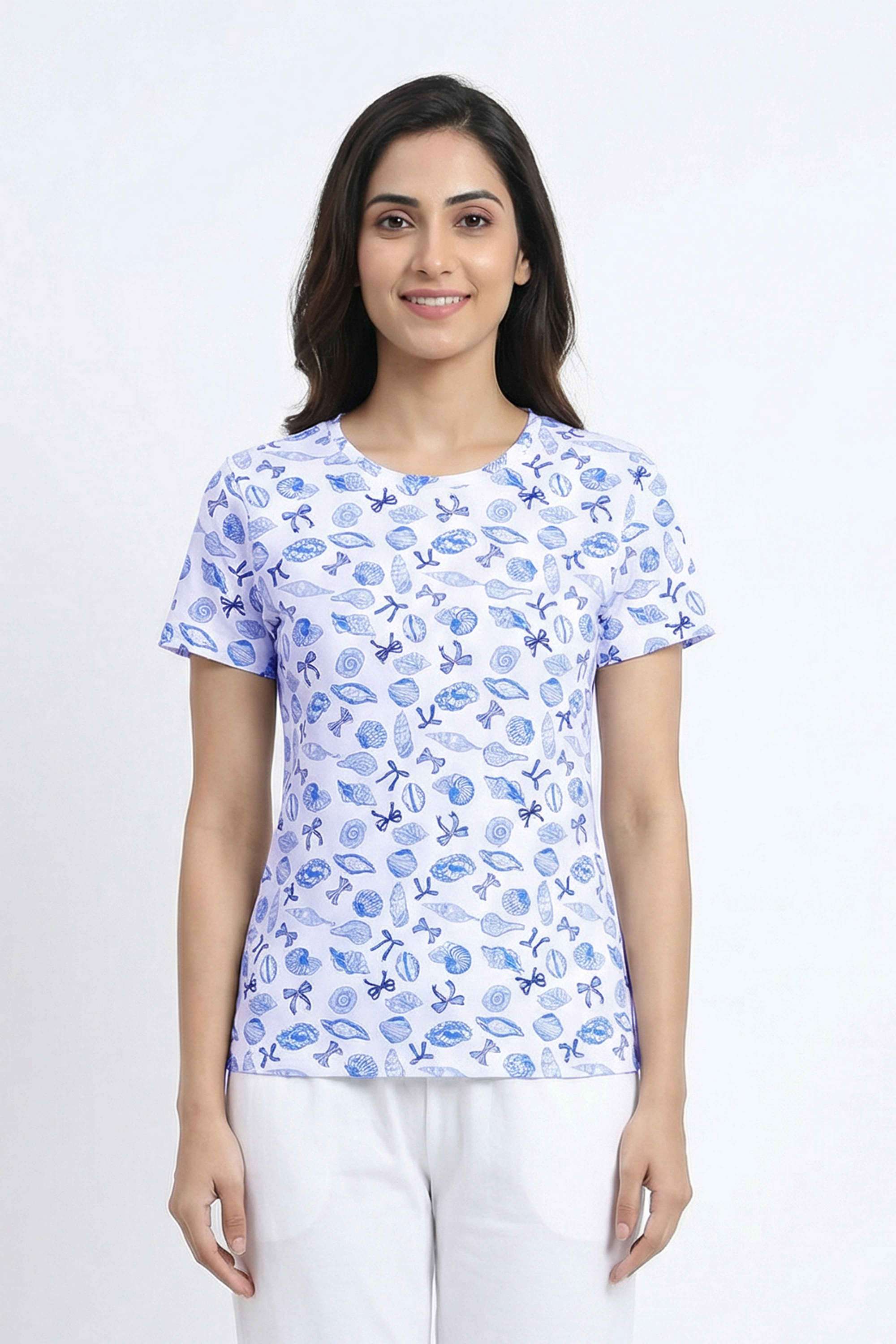Printed-Cotton-Round-Neck-Women-s-Top