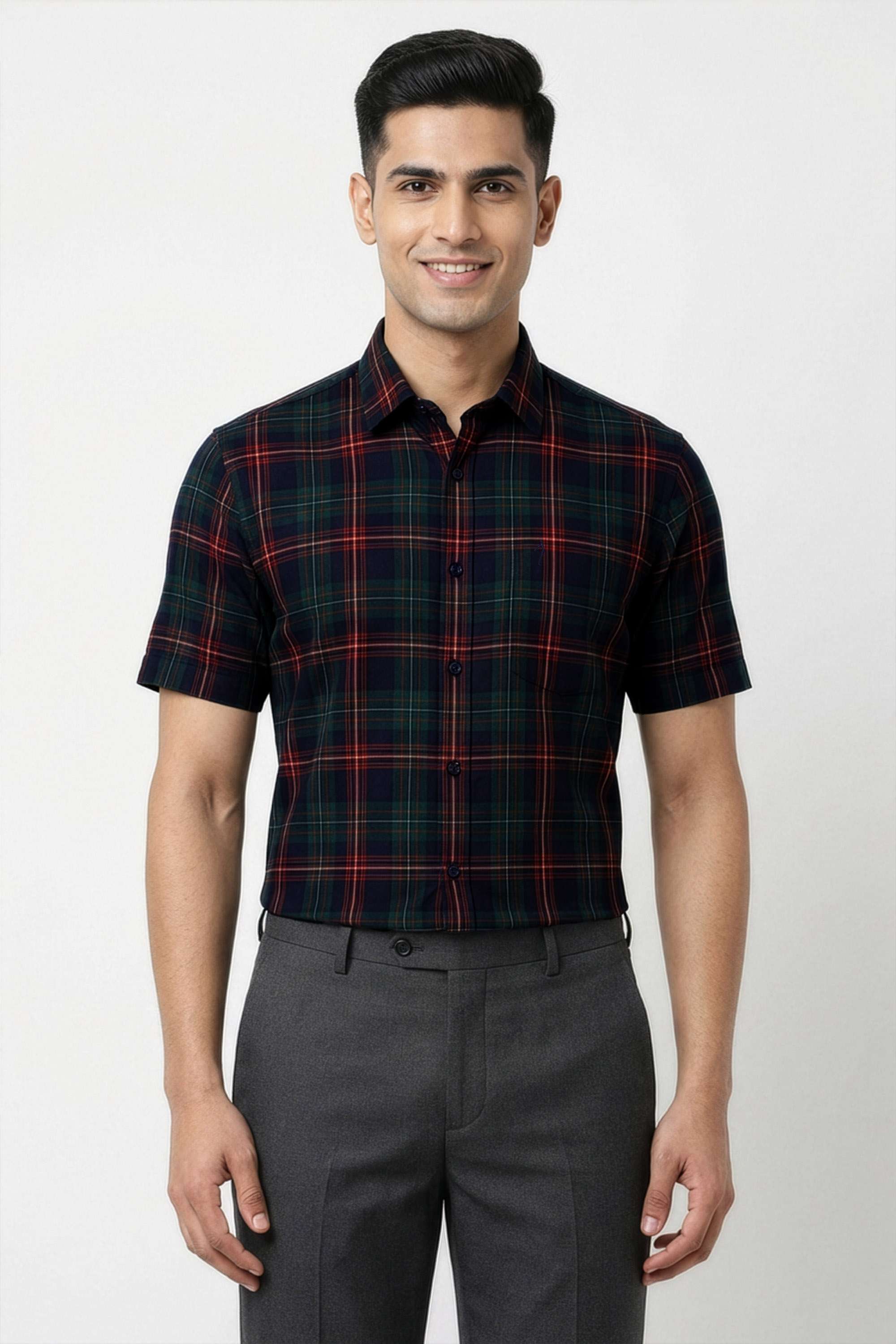 Checks-Cotton-Regular-Fit-Men-s-Casual-Wear-Shirt